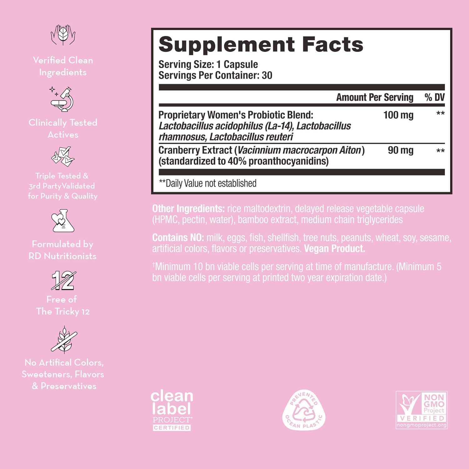 Foto 3 pulgar | Suplemento Hum Private Party Pills con Probióticos Vaginales para 90 Días - Venta Internacional
