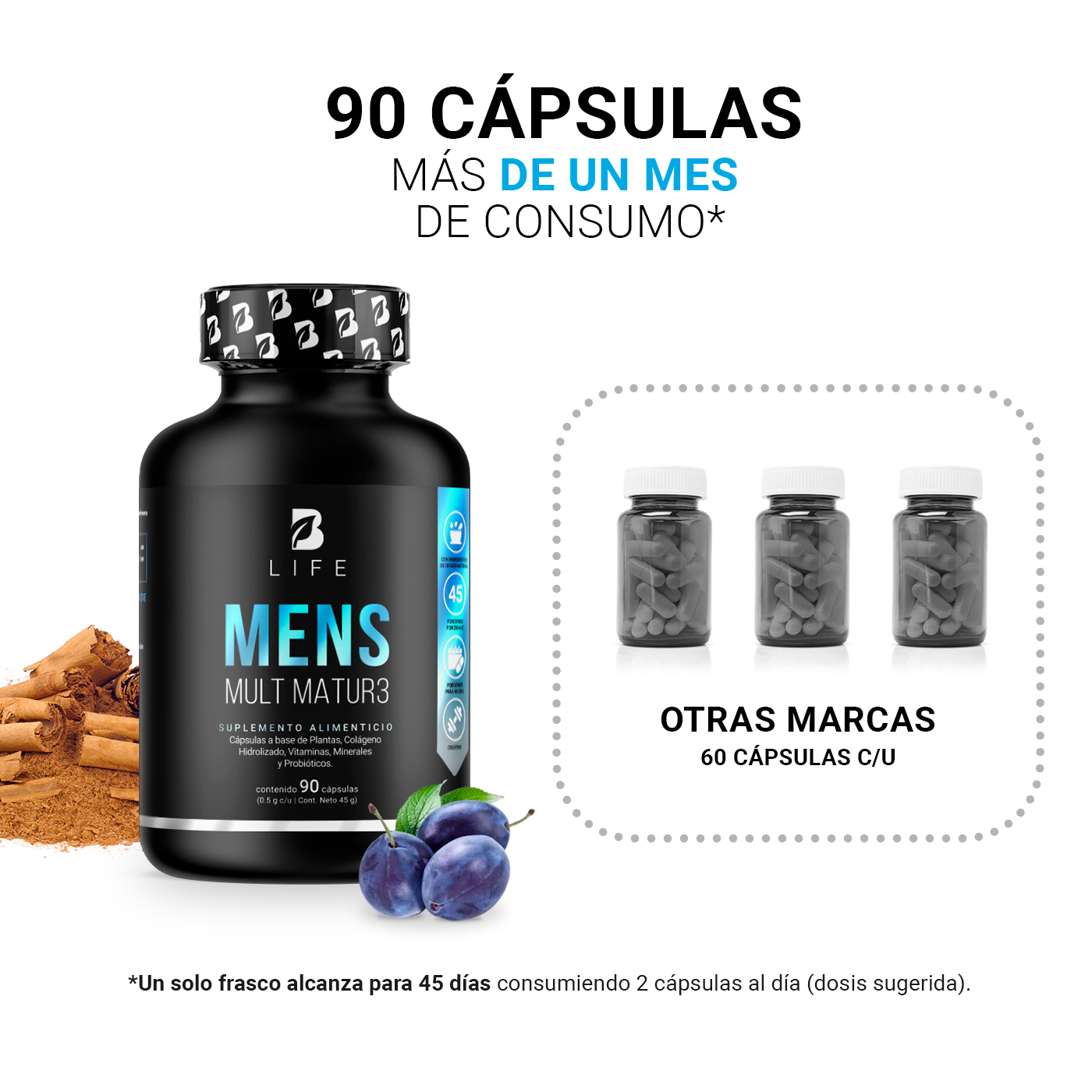 Foto 5 pulgar | Multivitamínico Mens Mult Matur3 B Life. 90 Cápsulas