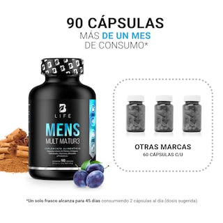 Foto 4 | Multivitamínico Mens Mult Matur3 B Life. 90 Cápsulas