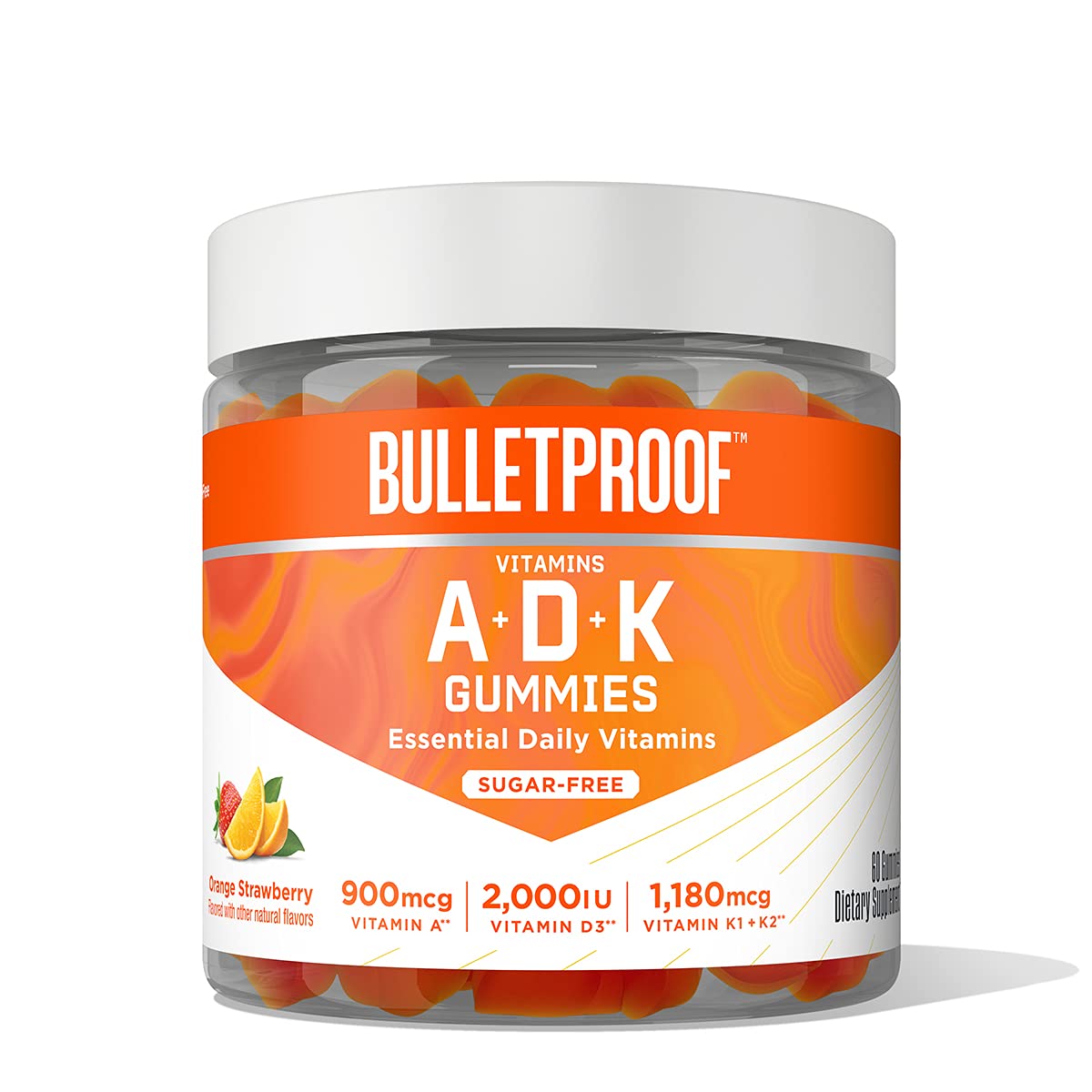 Foto 2 pulgar | Gomitas de Vitaminas  A+D+K Bulletproof sin Azúcar Naranja Fresa - Venta Internacional