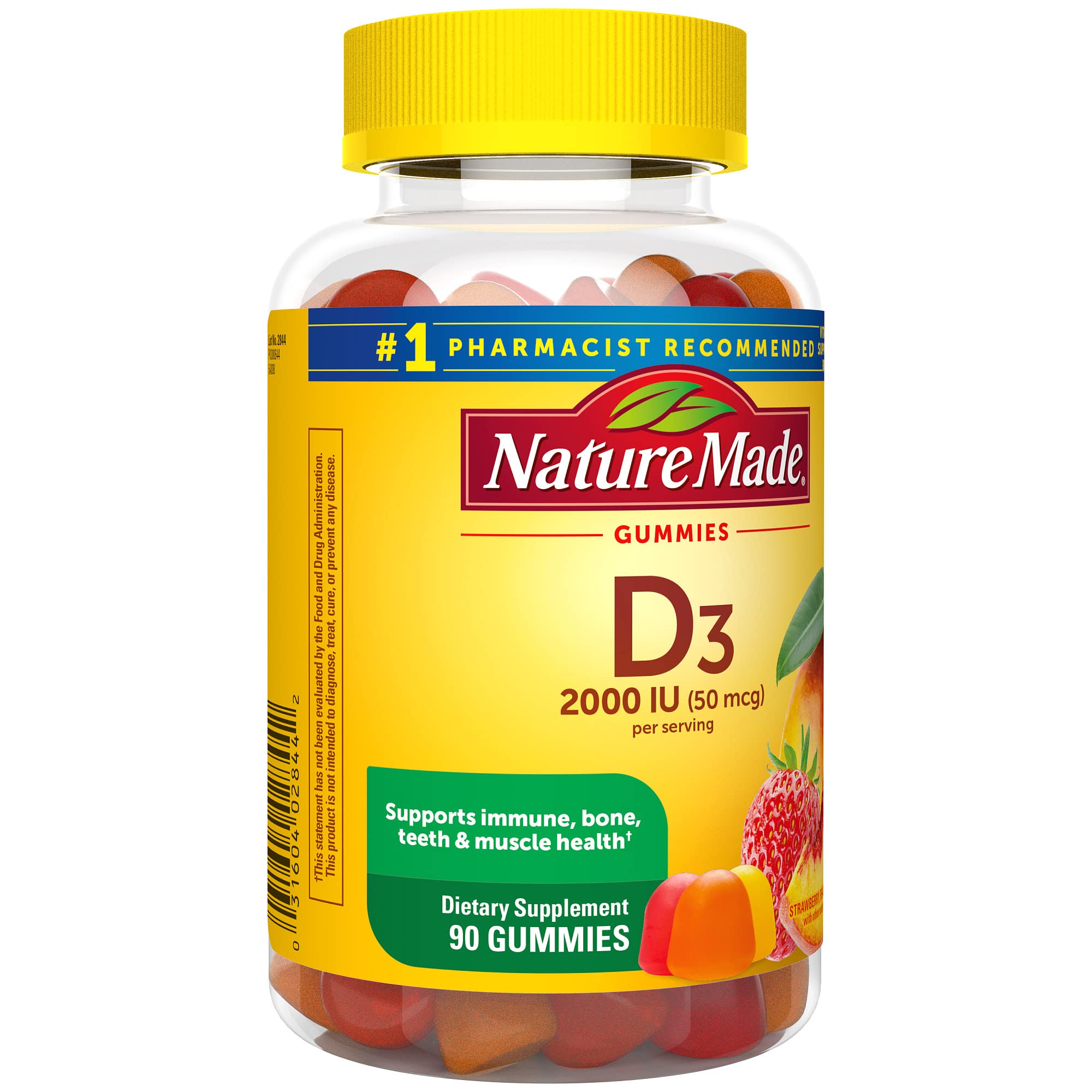 Foto 8 pulgar | Vitamina D3 de 2000 Ui 90 Gomitas de Nature Made - Venta Internacional