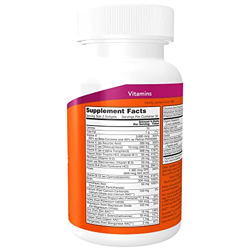 Foto 3 pulgar | Suplemento Multivitamínico con Luteína y Licopeno de Supplements Now - 60 cápsulas