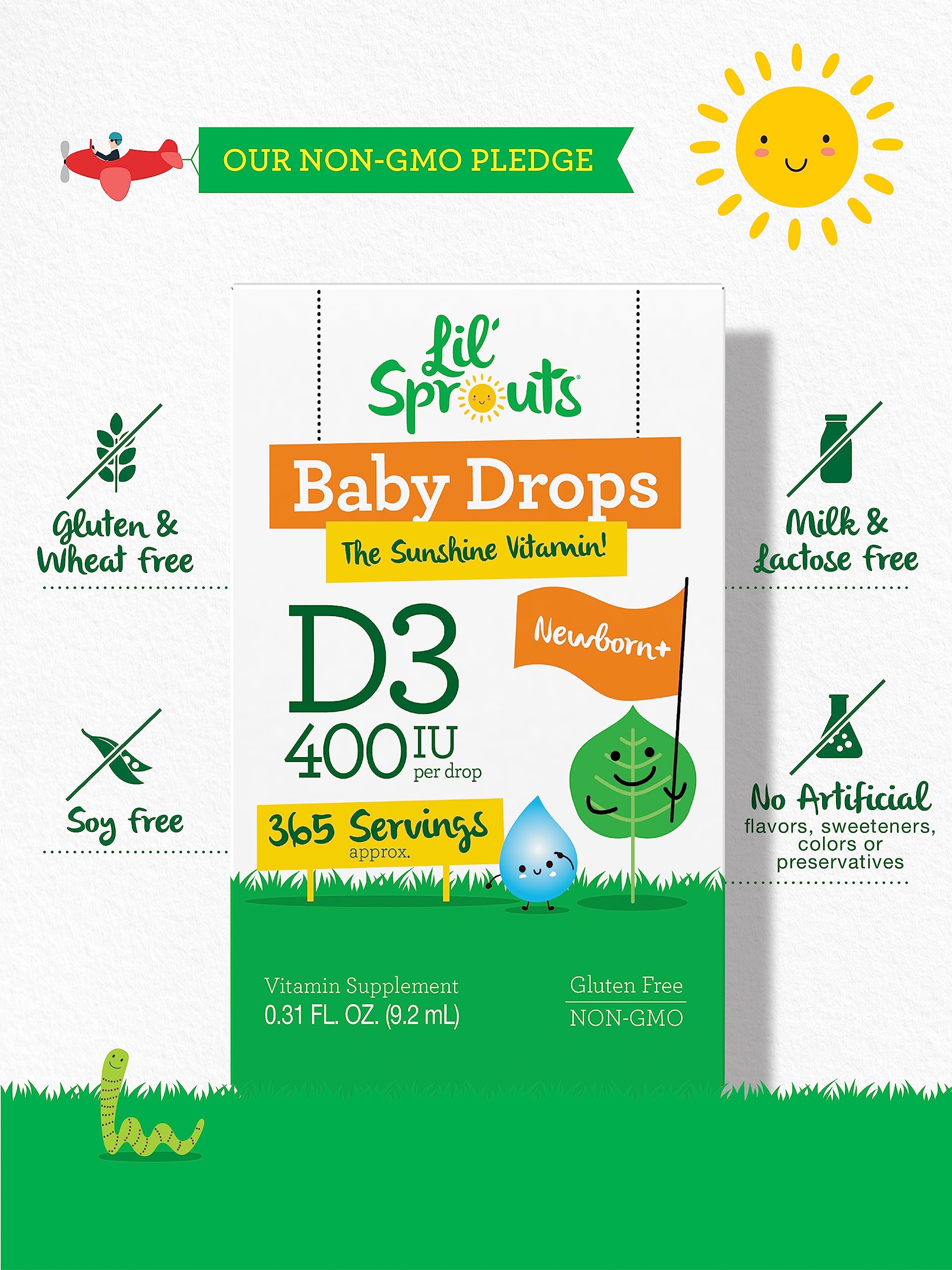 Foto 5 pulgar | Suplemento Carlyle Lil' Sprouts D3 Baby Drops 9,2 Ml 400 Ui - Venta Internacional