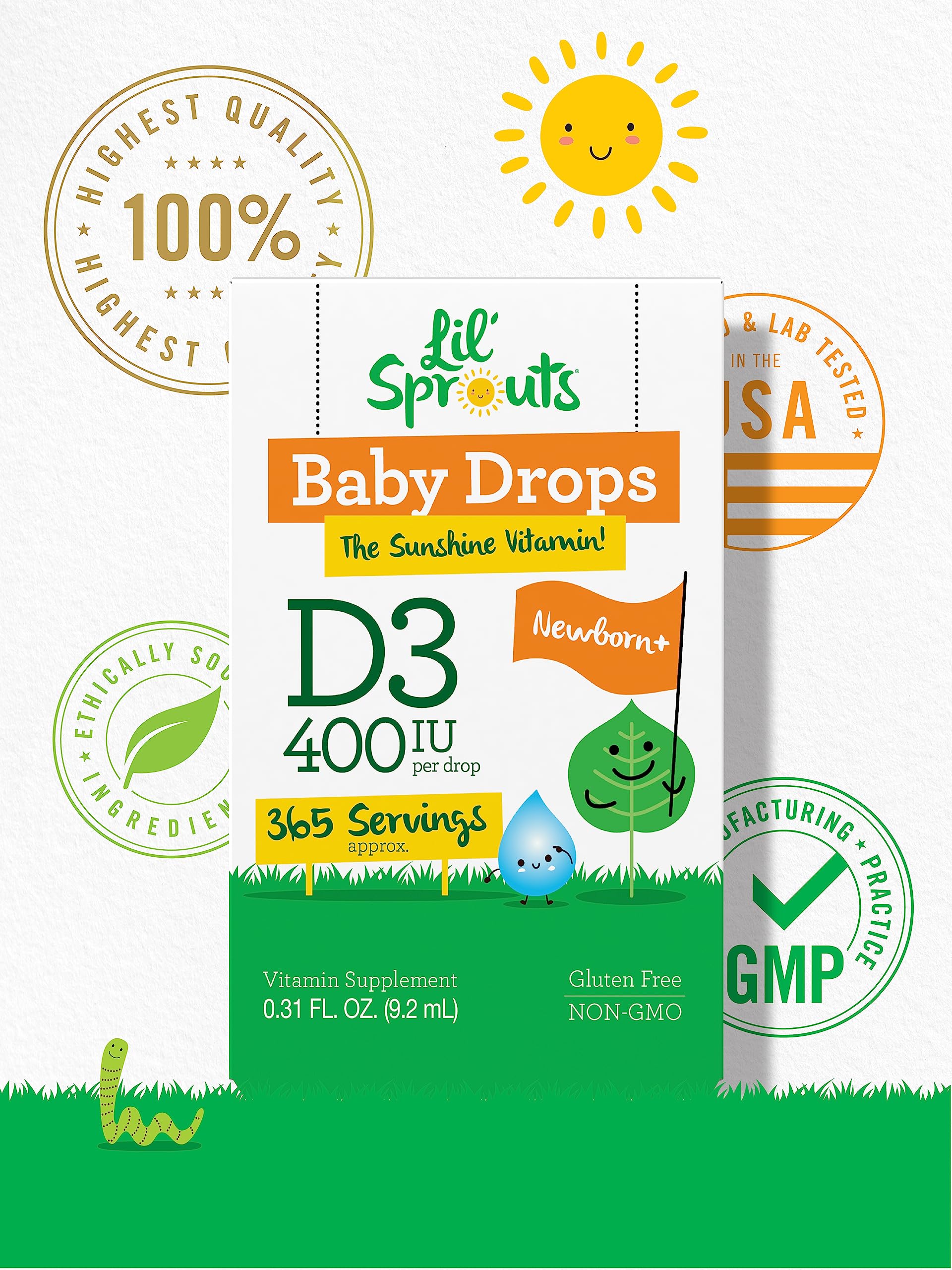 Foto 5 | Suplemento Carlyle Lil' Sprouts D3 Baby Drops 9,2 Ml 400 Ui - Venta Internacional
