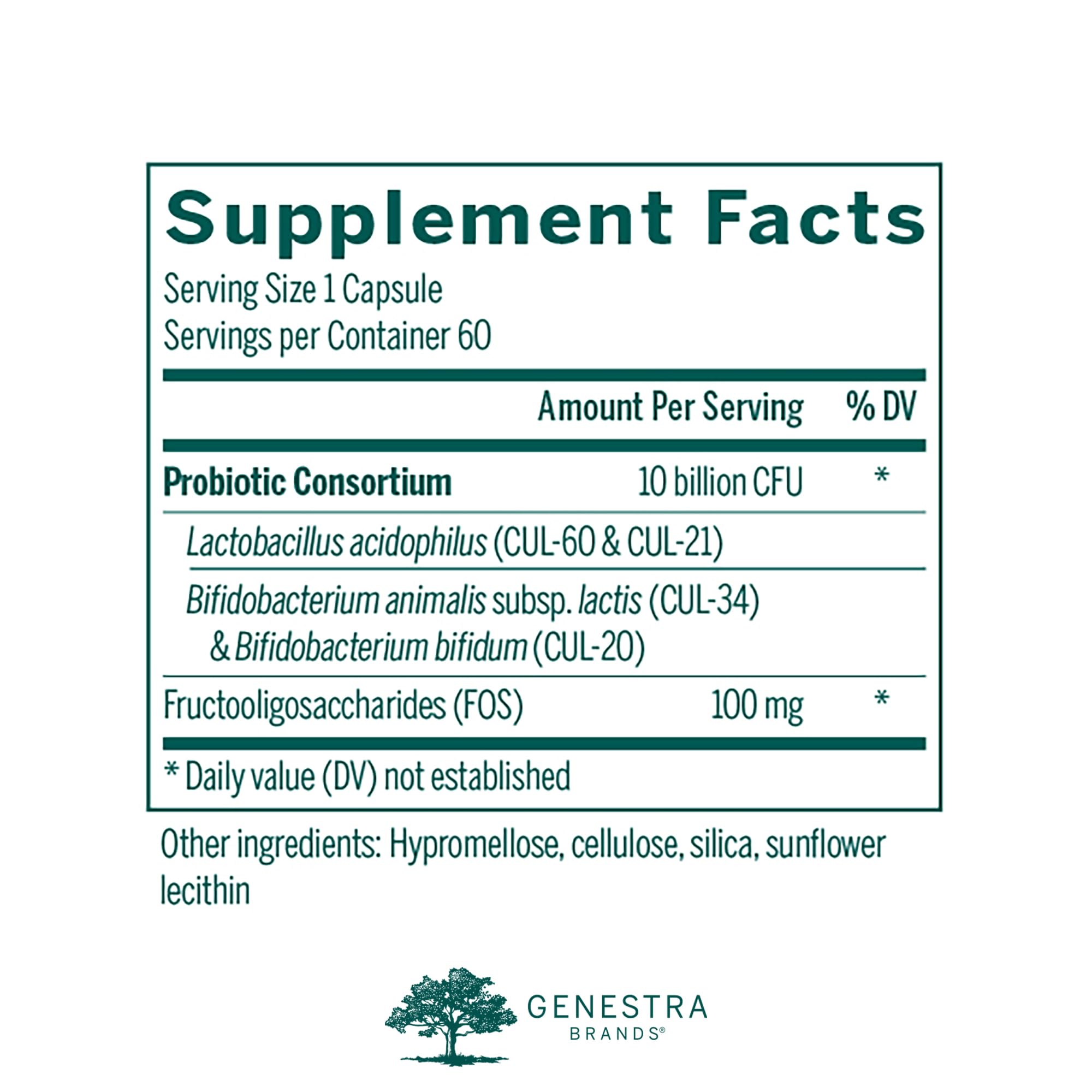 Foto 2 | Suplemento Genestra Brands Hmf Forte Probiotic 60 Cápsulas - Venta Internacional