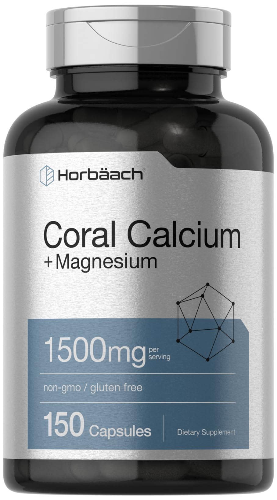 Foto 2 pulgar | Suplemento Horbäach Coral Calcium 1500 Mg 150 Cápsulas - Venta Internacional