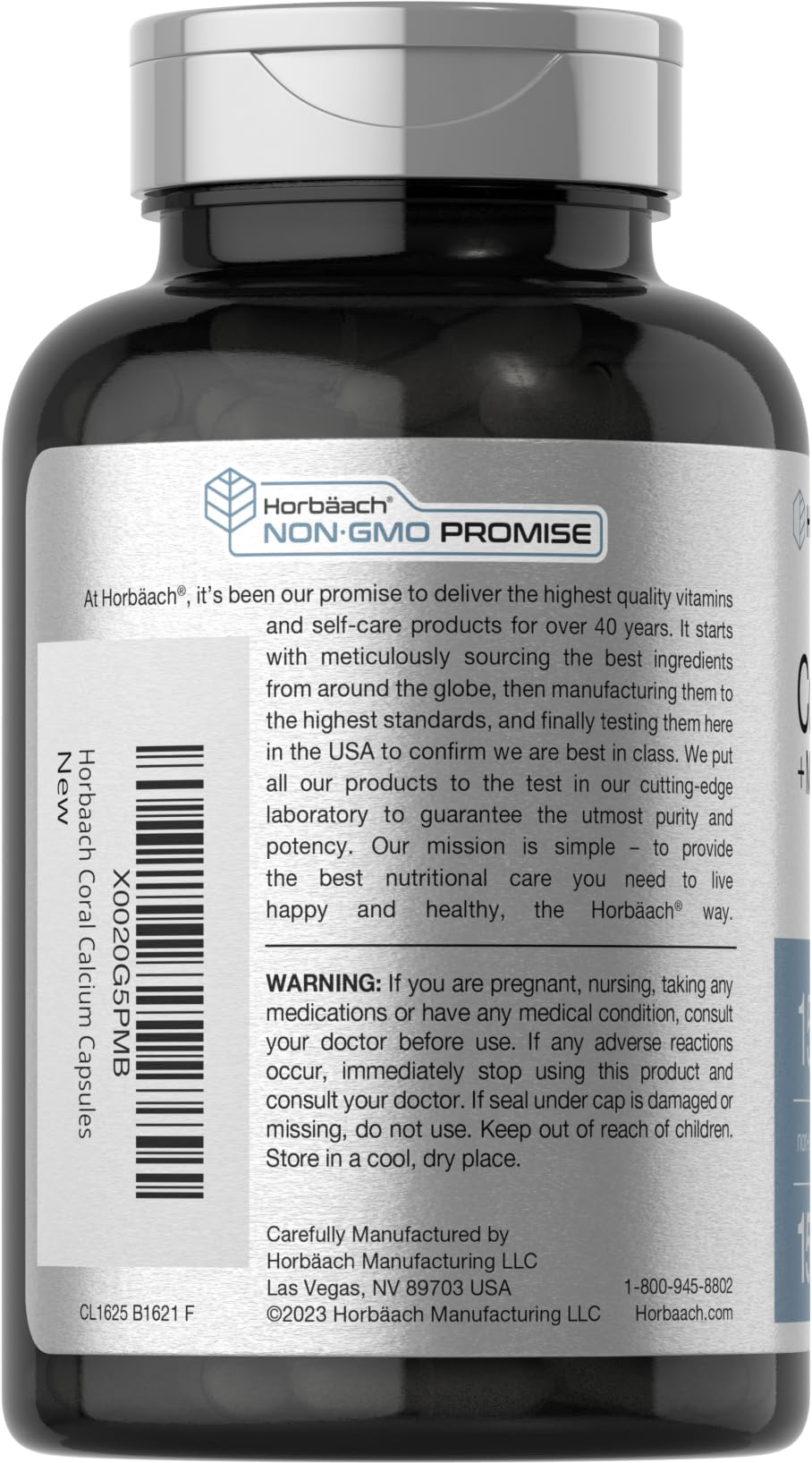 Foto 3 | Suplemento Horbäach Coral Calcium 1500 Mg 150 Cápsulas - Venta Internacional
