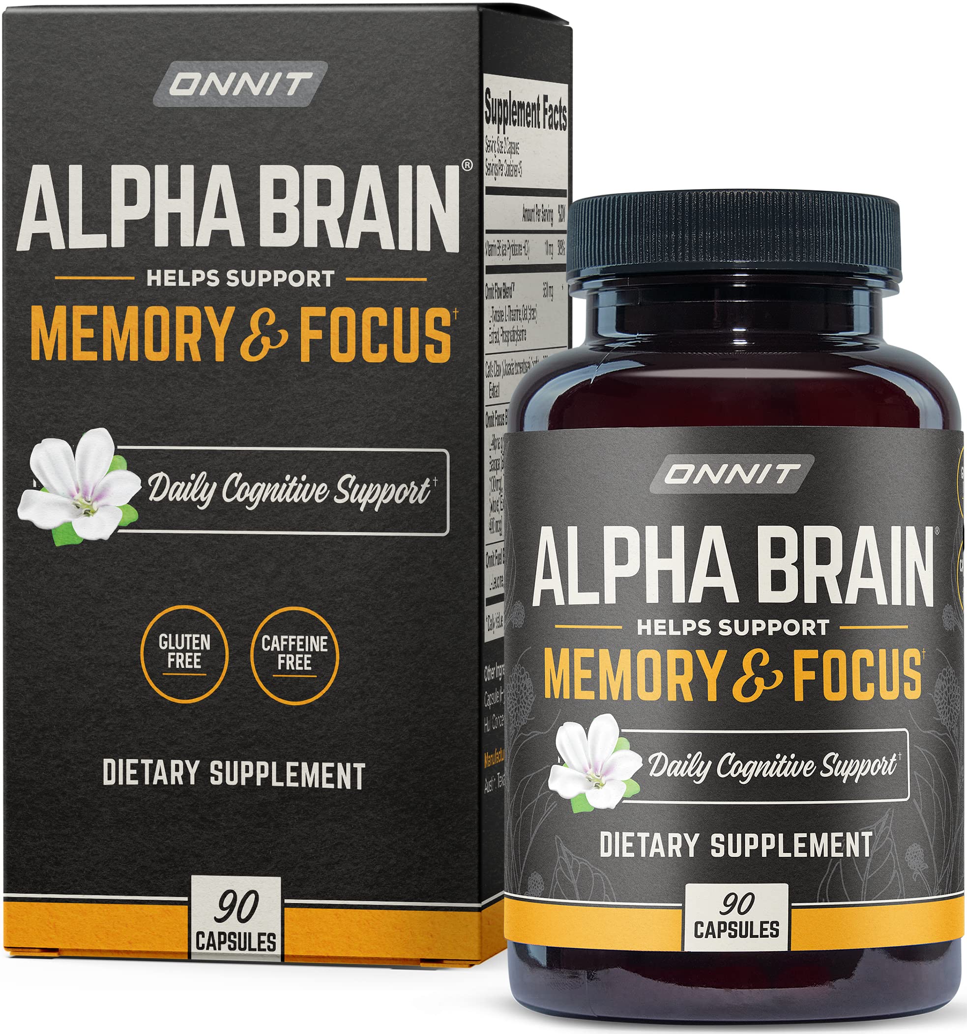 Foto 2 pulgar | Suplemento Nootrópico Premium Nootrópico Onnit Alpha Brain 90 Cápsulas - Venta Internacional