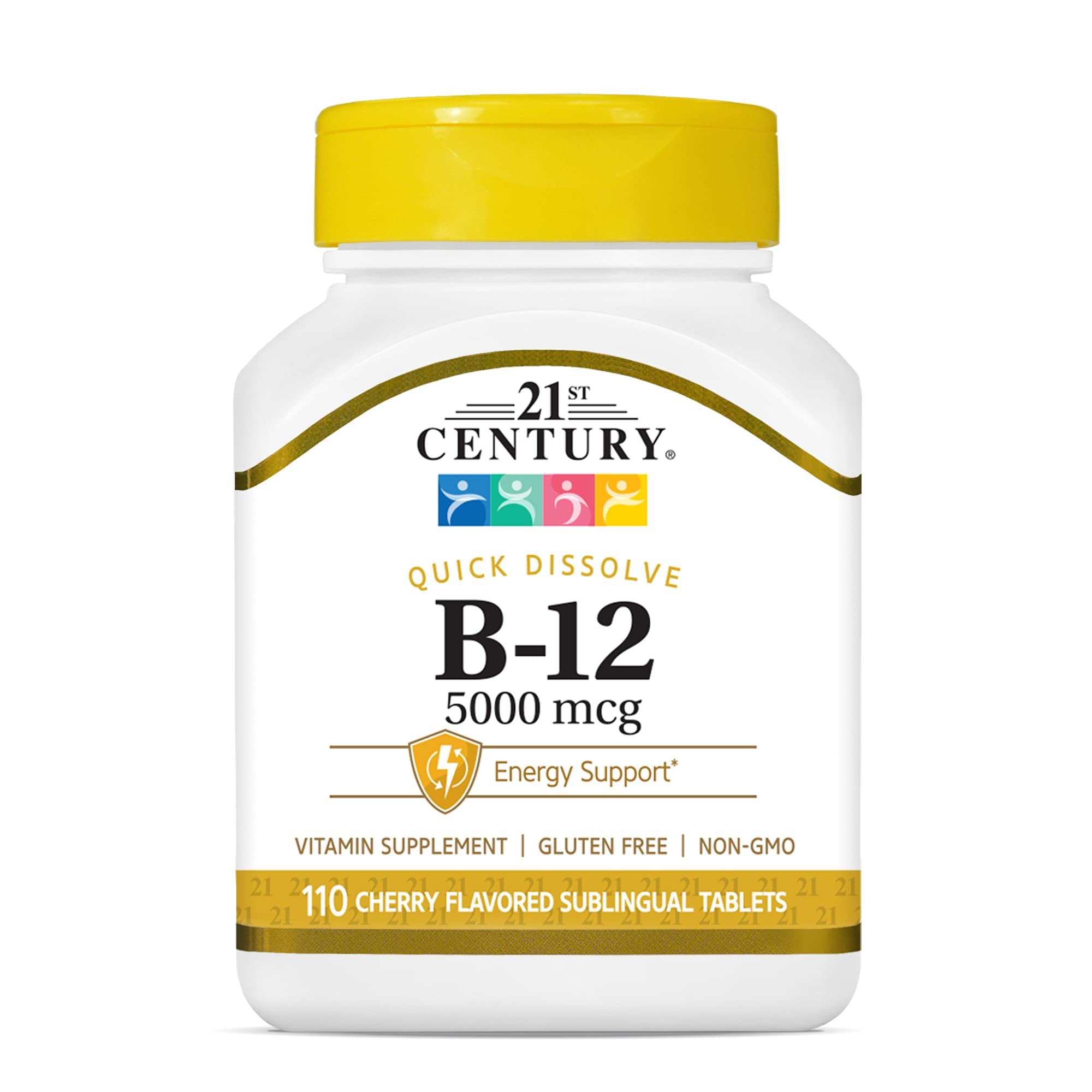 Suplemento 21st Century B-12 De 5000 Mcg, 110 Tabletas De Cereza - Venta Internacional