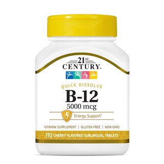 Foto 1 | Suplemento 21st Century B-12 De 5000 Mcg, 110 Tabletas De Cereza - Venta Internacional