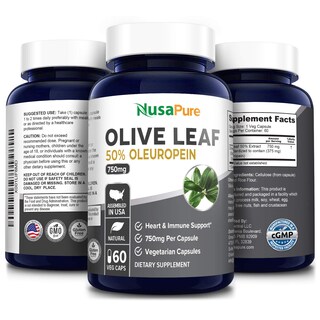 Foto 6 | Suplemento de Extracto de Hoja de Olivo Nusapure 750mg - 60 cápsulas veganas