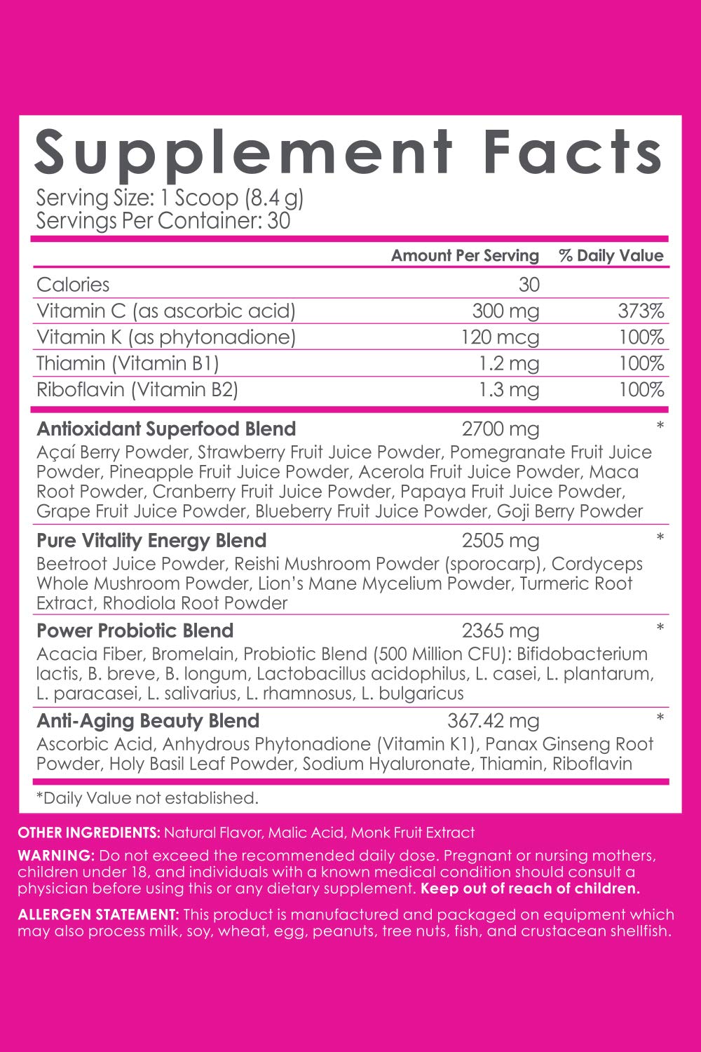 Foto 7 pulgar | Suplemento Skinnyfit Beauty Juice Red Superfood 30 Porciones - Venta Internacional