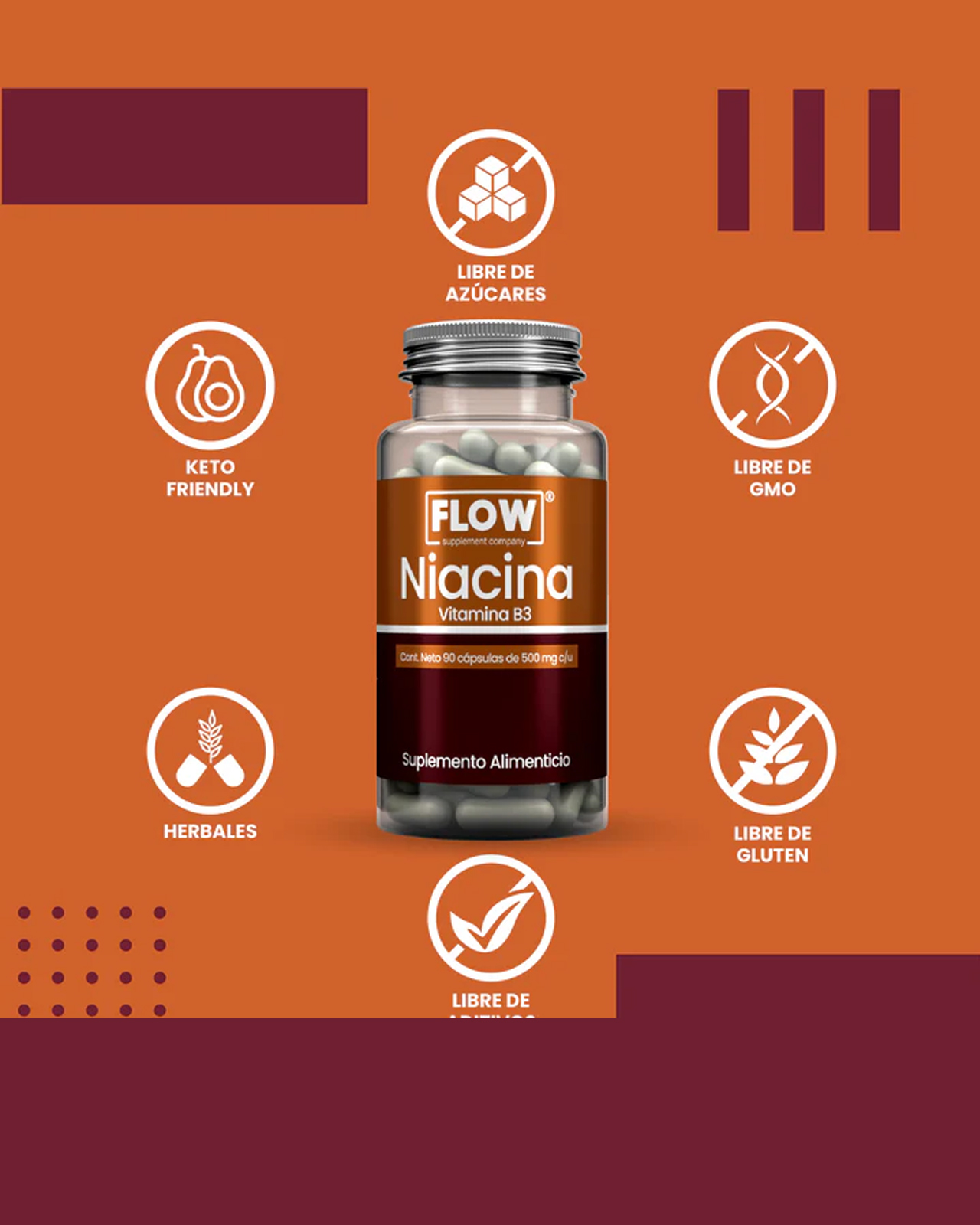 Foto 6 pulgar | Vitaminas y Minerales Natural Flow Supplements