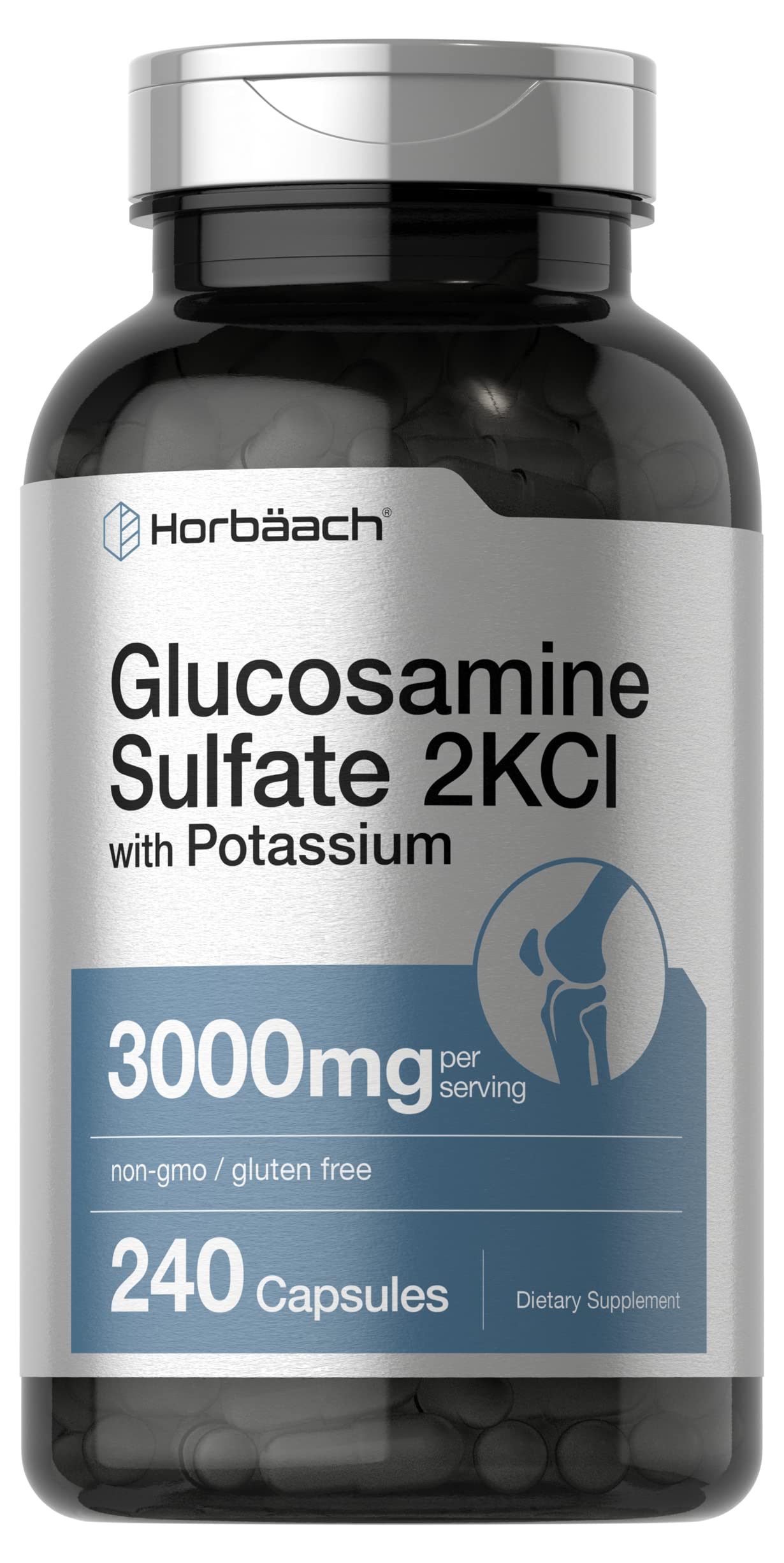 Foto 2 pulgar | Suplemento Horbäach Sulfato de Glucosamina 2kci 3000 mg 240 Cápsulas - Venta Internacional
