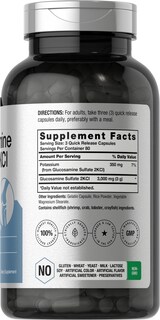 Foto 2 | Suplemento Horbäach Sulfato de Glucosamina 2kci 3000 mg 240 Cápsulas - Venta Internacional