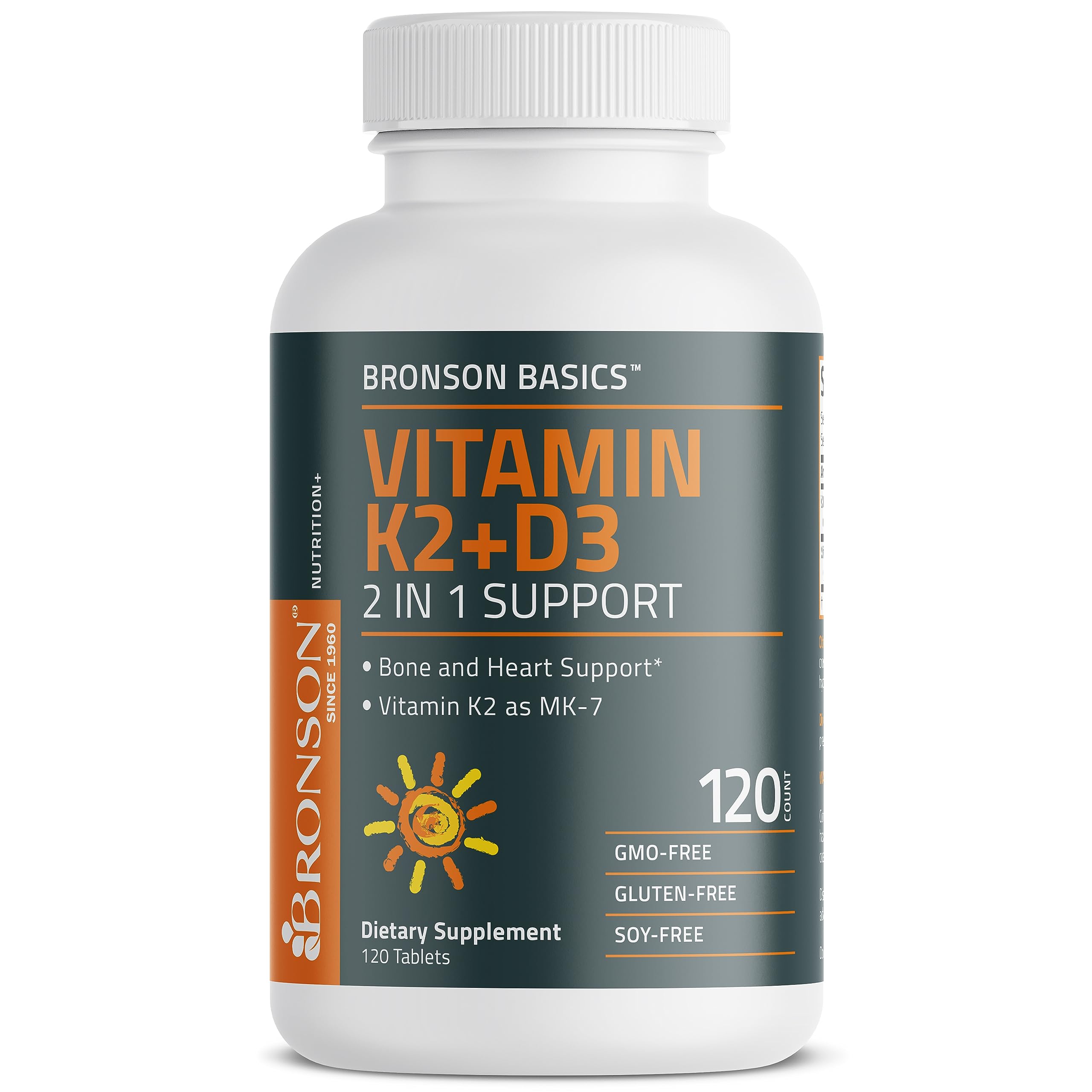 Foto 6 | Suplemento Bronson Basics de Vitamina K2 D3 5000 Ui/125 Mcg 120 Comprimidos - Venta Internacional