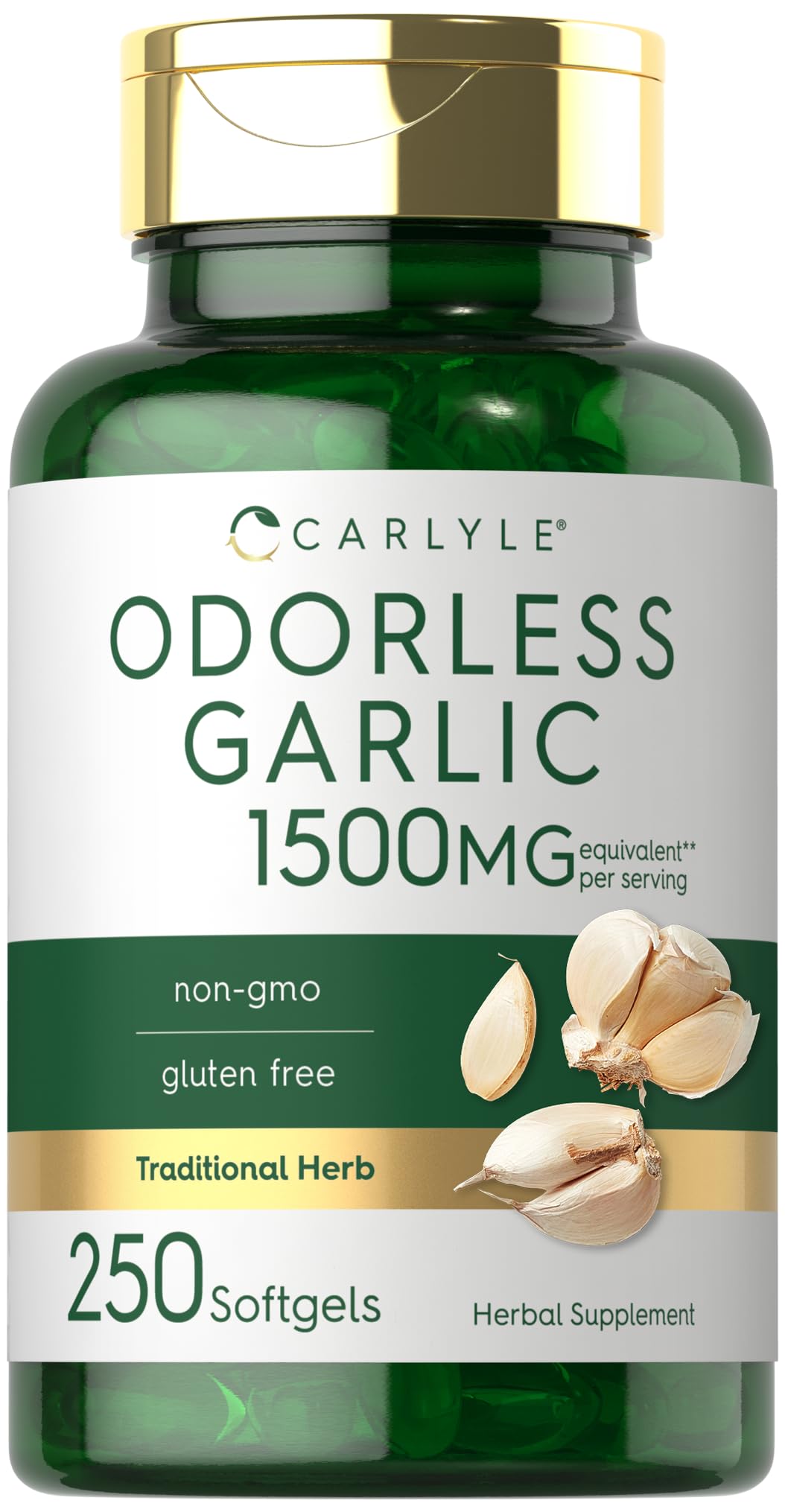 Foto 2 pulgar | Cápsulas Blandas de Ajo Sin Olor Supplement Carlyle 1500 Mg 250 Unidades - Venta Internacional