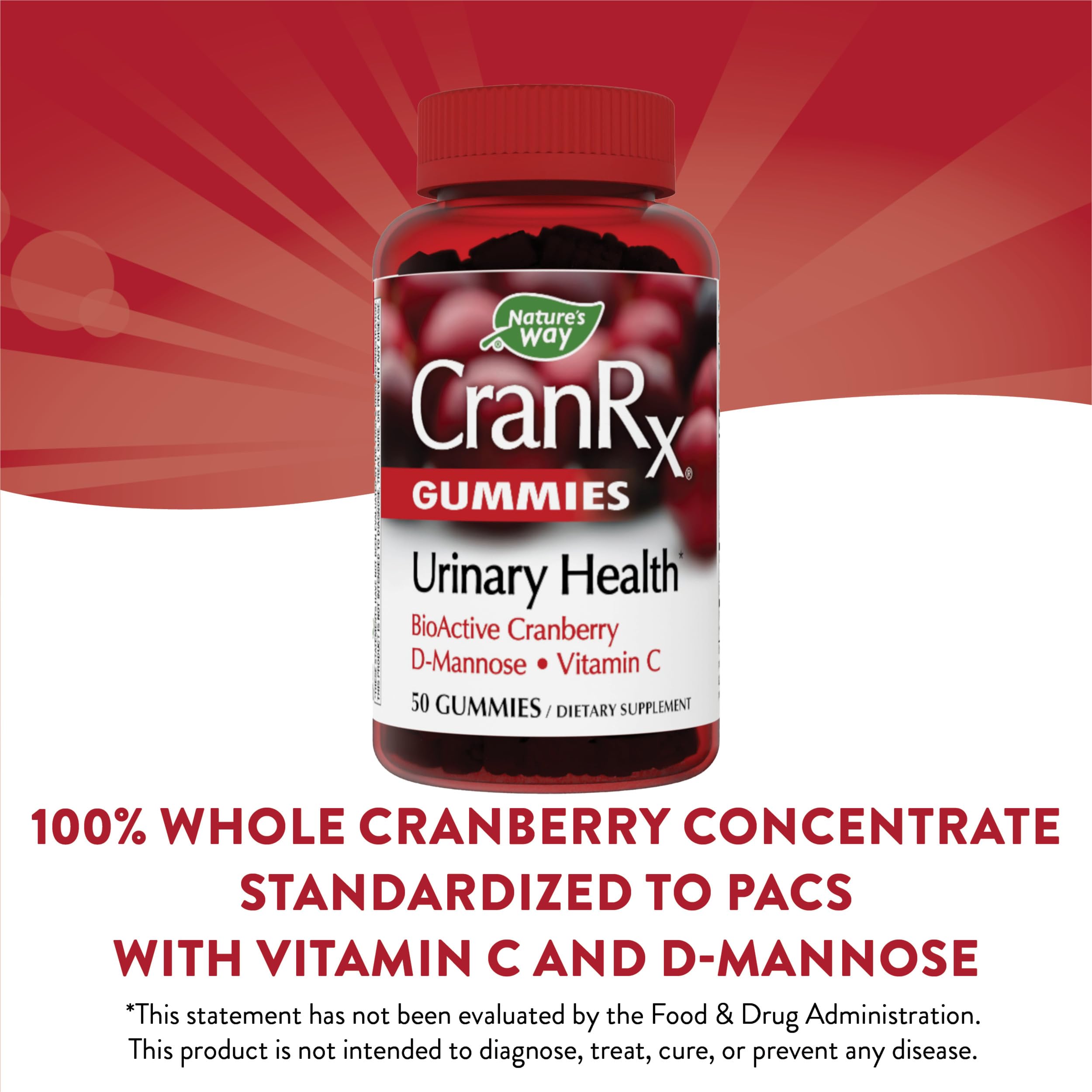 Foto 4 pulgar | Suplemento Nature's Way Cranrx Gummies de Arándanos 50 Unidades - Venta Internacional
