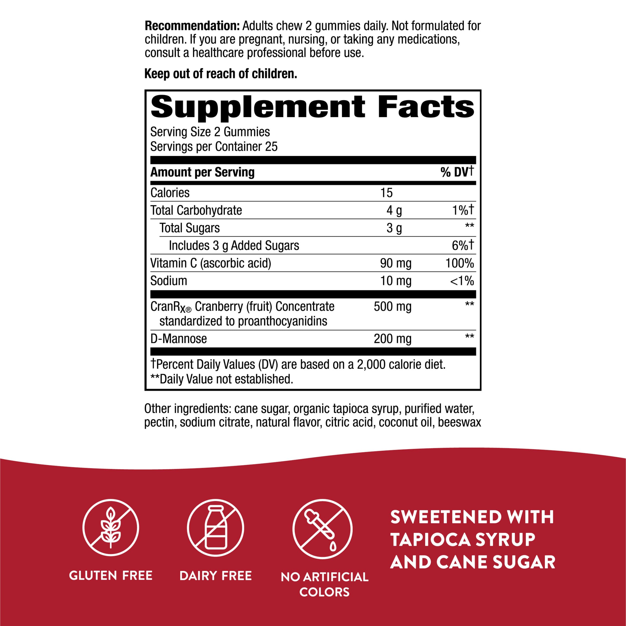 Foto 5 pulgar | Suplemento Nature's Way Cranrx Gummies de Arándanos 50 Unidades - Venta Internacional