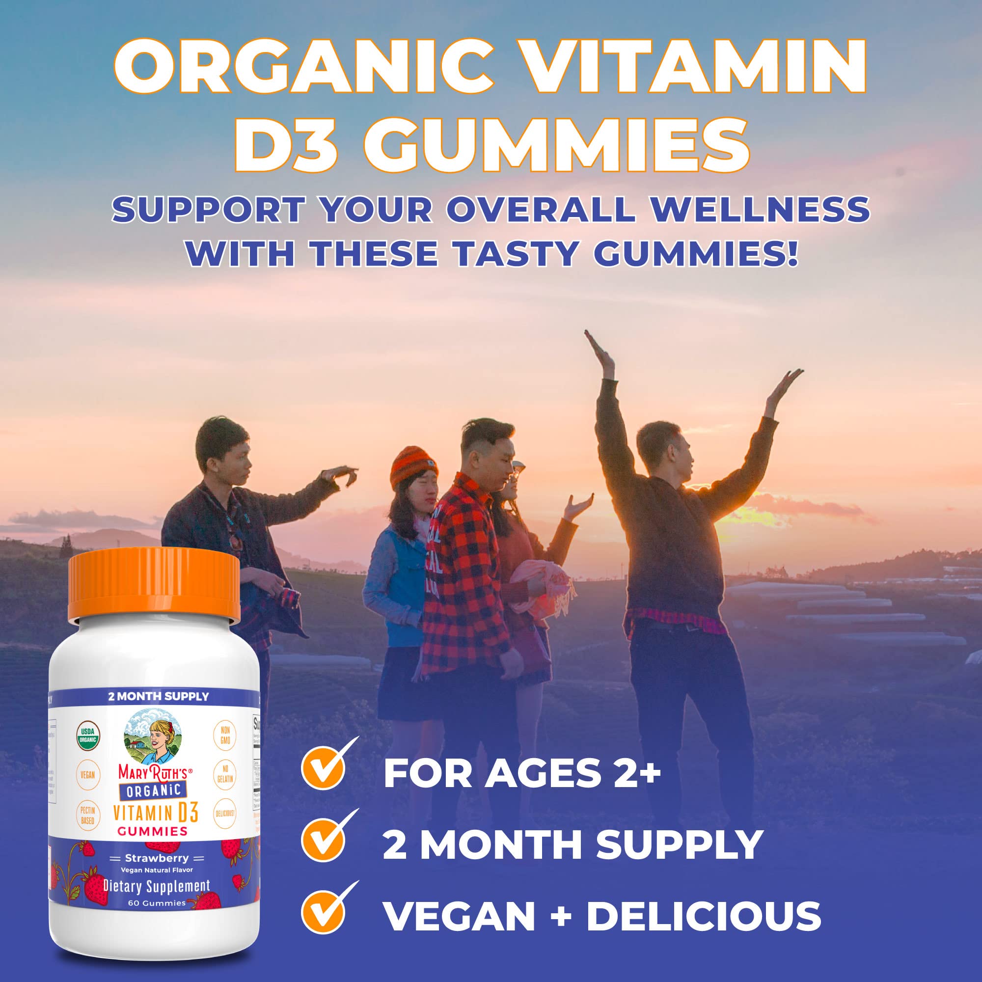 Foto 4 pulgar | Vitamina D3 Maryruth Organics en Gomitas de 1000 Iu - Venta Internacional
