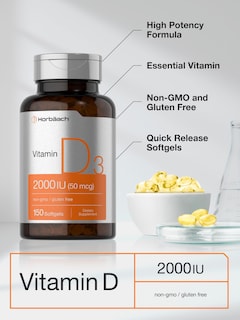 Foto 4 | Suplemento Horbaach con Vitamina D3 2000 Ui Cápsulas Blandas 150 Unidades - Venta Internacional