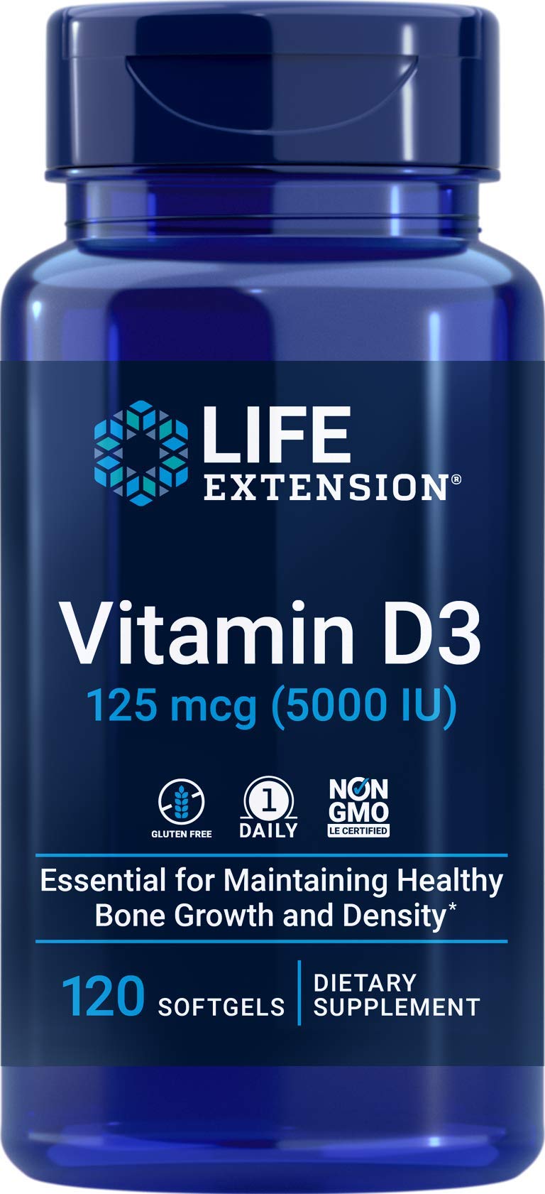 Foto 2 pulgar | Vitamina D3 Life Extension 5000 Iu 120 Cápsulas Blandas - Venta Internacional