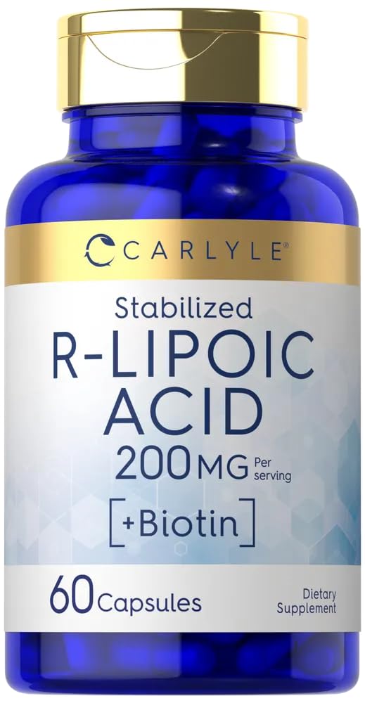 Foto 2 pulgar | Suplemento de Ácido R-lipoico Carlyle 200 Mg | 60 Cápsulas con Biotina - Venta Internacional