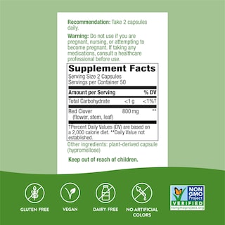 Foto 4 | Suplemento Nature's Way con Flor de Trébol Rojo 800 Mg 100 Cápsulas - Venta Internacional