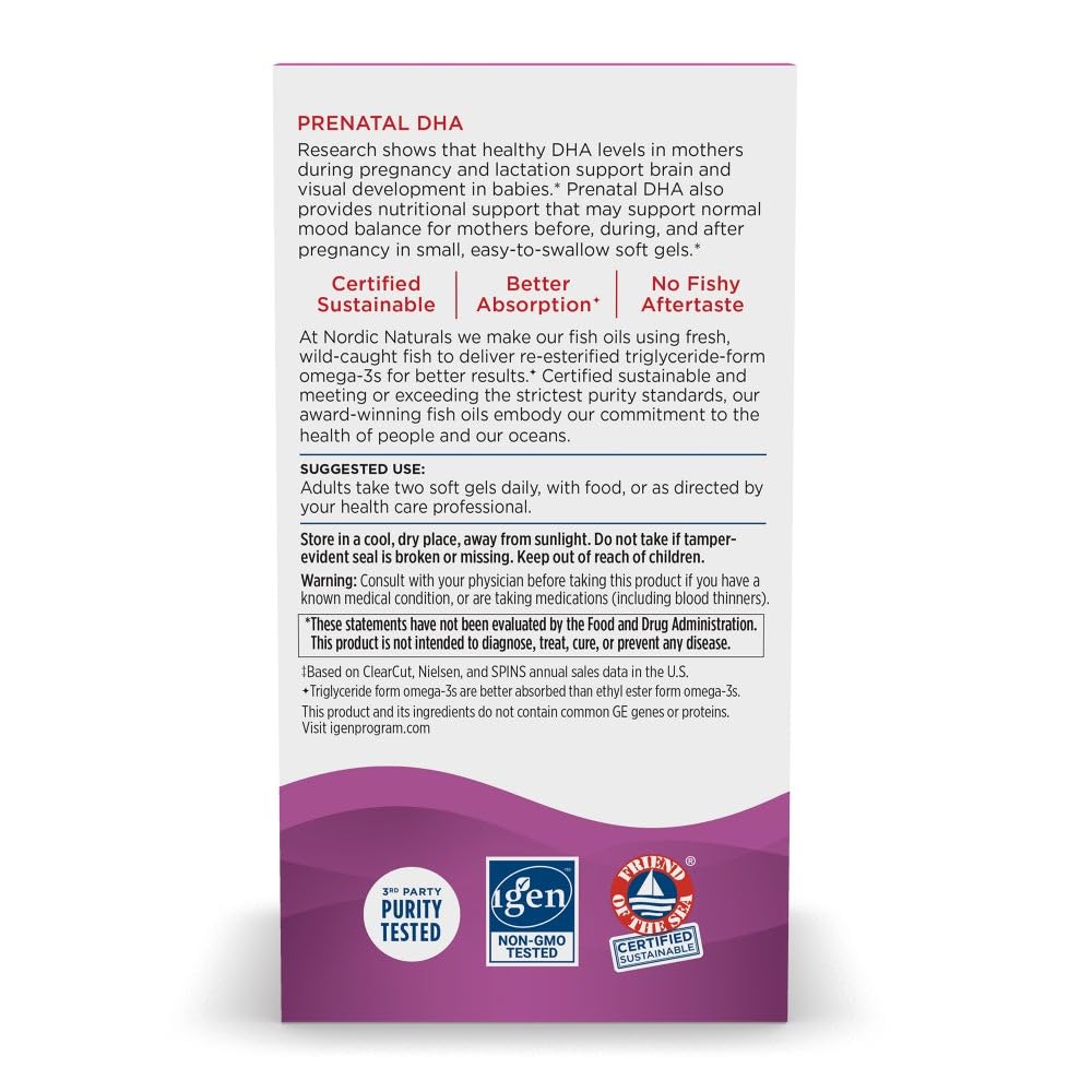 Foto 4 pulgar | Suplemento Prenatal de Dha Nordic Naturals 830 mg de Omega-3 - Venta Internacional