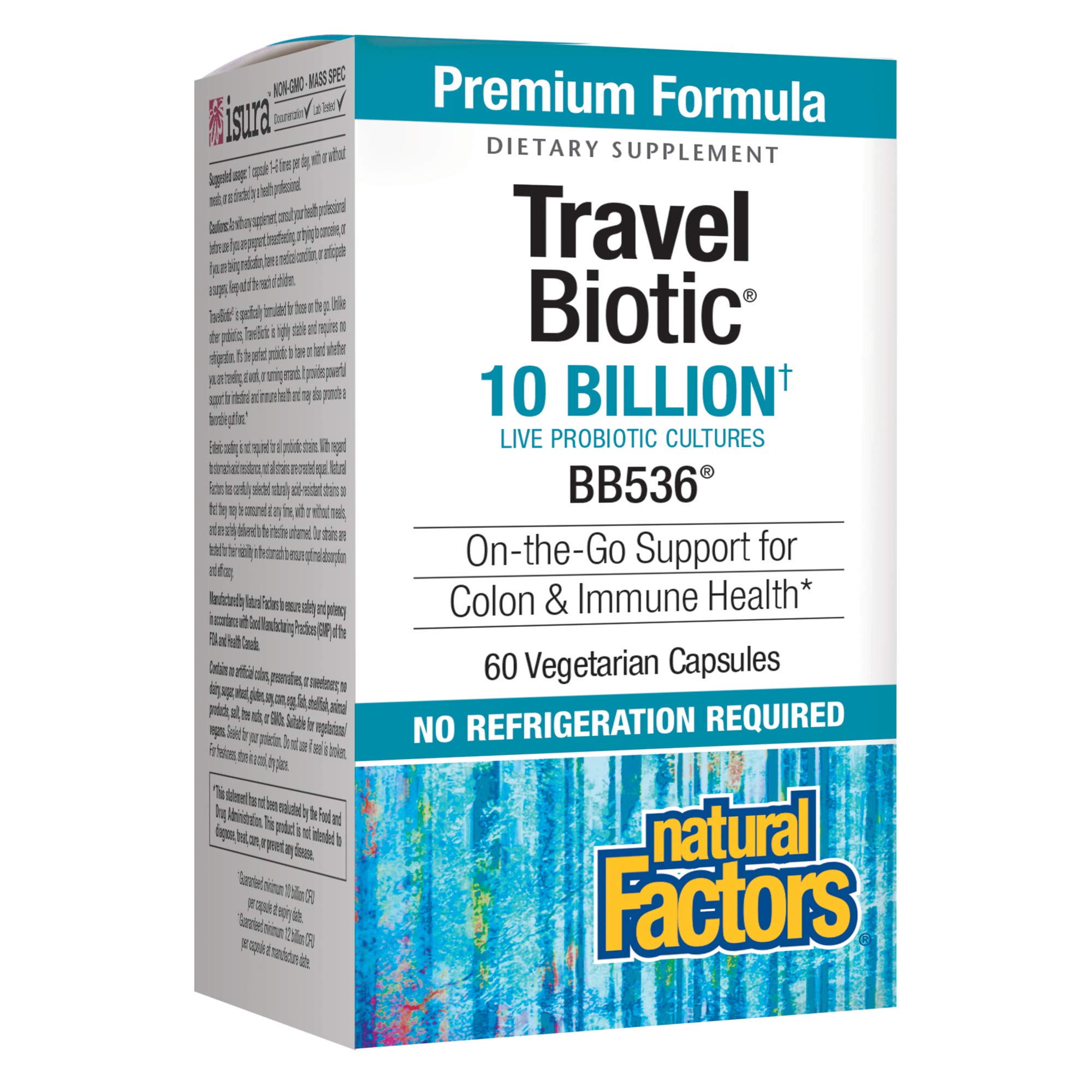 Foto 2 pulgar | Suplemento Natural Factors Travelbiotic 60 Cápsulas - Venta Internacional