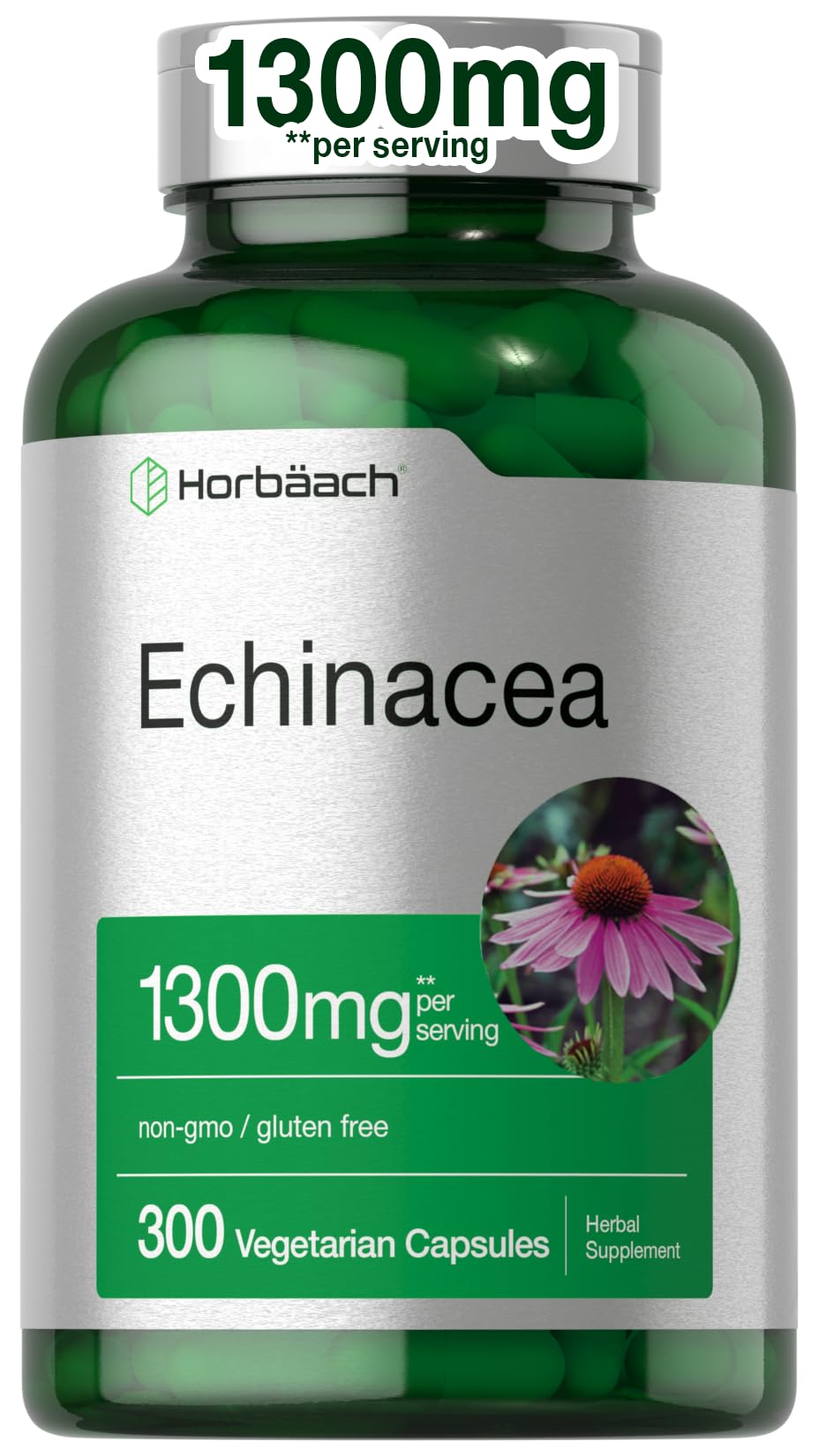 Foto 1 | Suplemento de Equinácea Horbäach 1300 mg 300 Unidades - Venta Internacional
