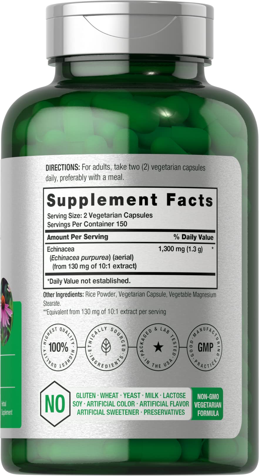 Foto 2 | Suplemento de Equinácea Horbäach 1300 mg 300 Unidades - Venta Internacional