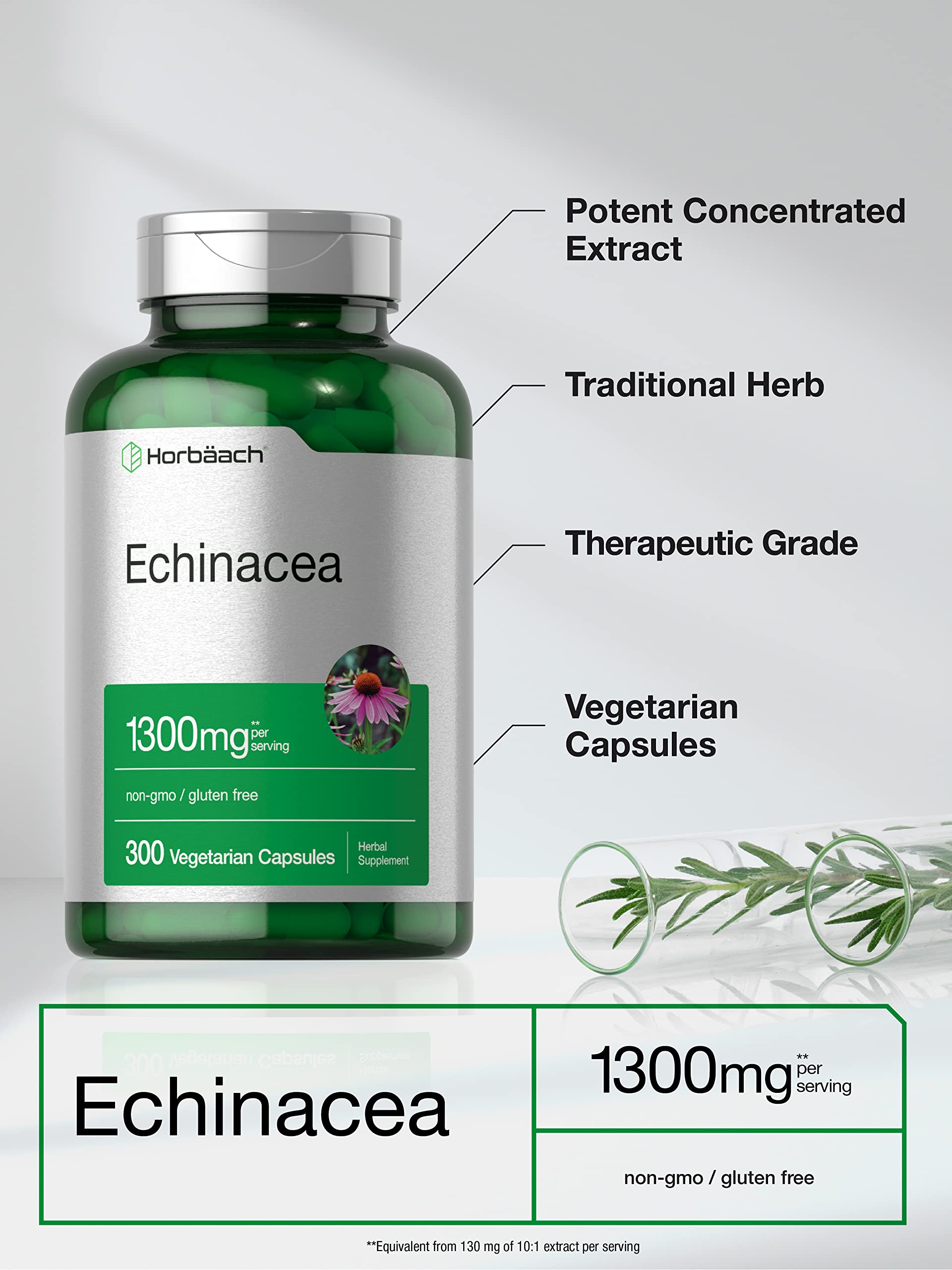 Foto 3 | Suplemento de Equinácea Horbäach 1300 mg 300 Unidades - Venta Internacional