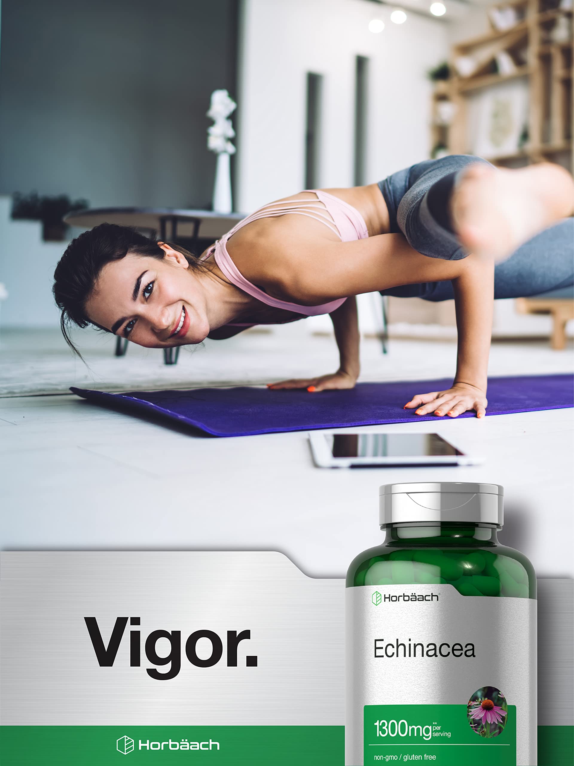 Foto 7 pulgar | Suplemento de Equinácea Horbäach 1300 mg 300 Unidades - Venta Internacional