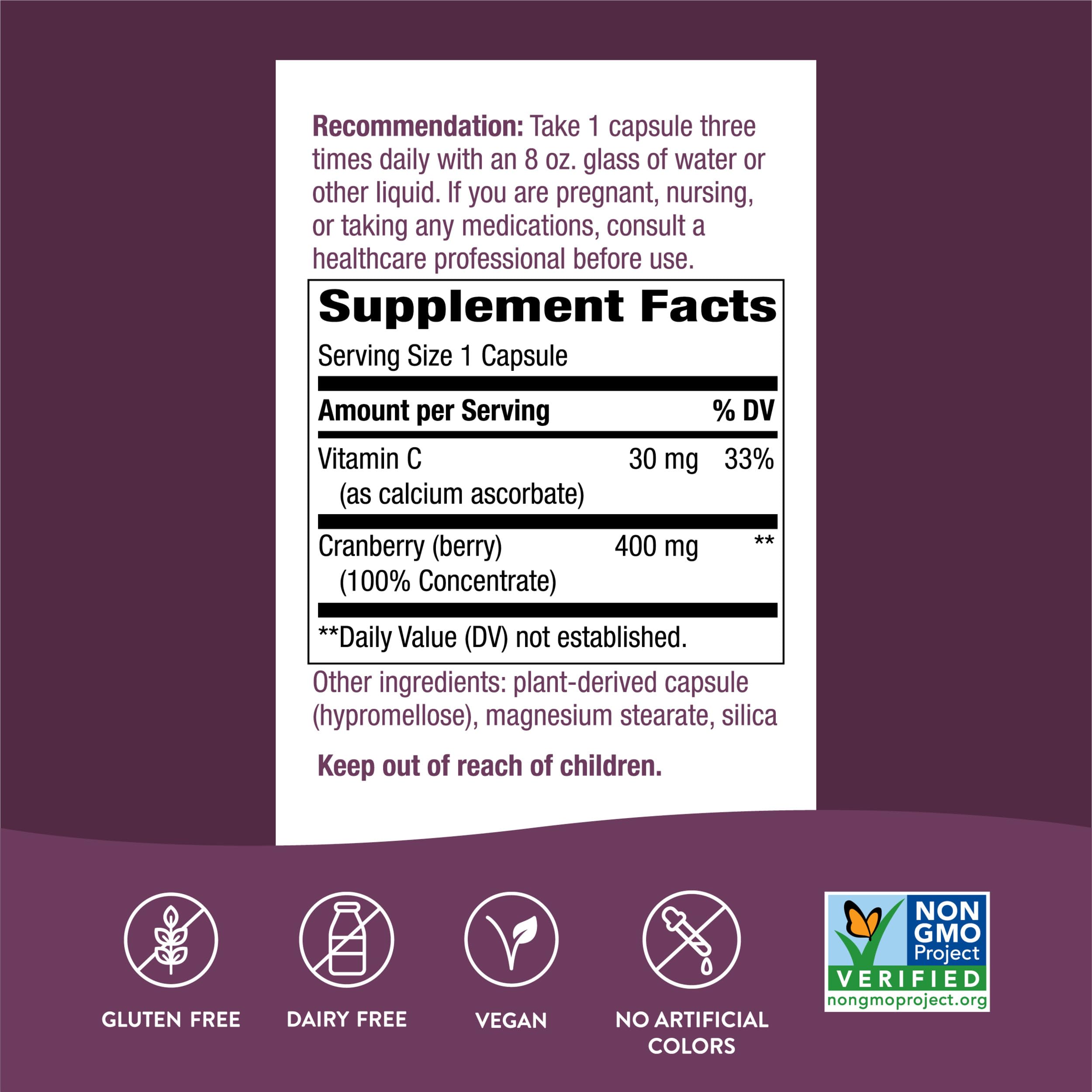 Foto 5 pulgar | Suplemento Nature's Way Cranberry de 120 Cápsulas-Venta Internacional