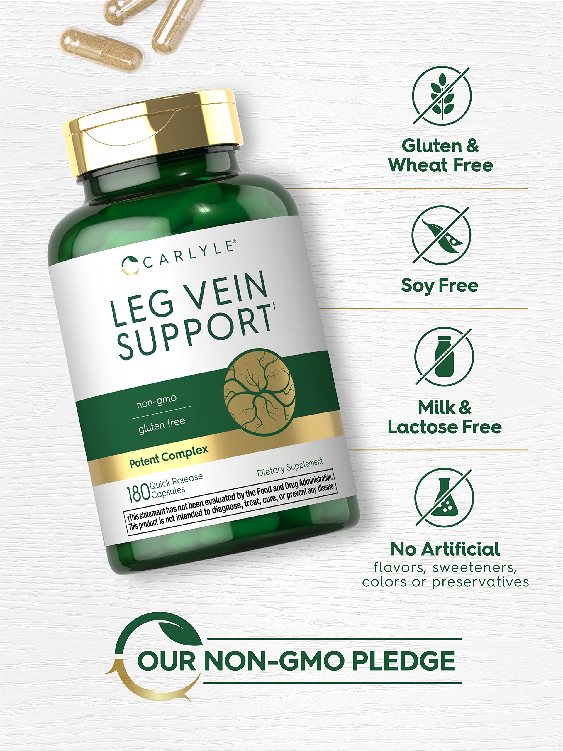 Foto 5 pulgar | Suplemento Carlyle Leg Vein 180 Cápsulas Healthy Vein - Venta Internacional