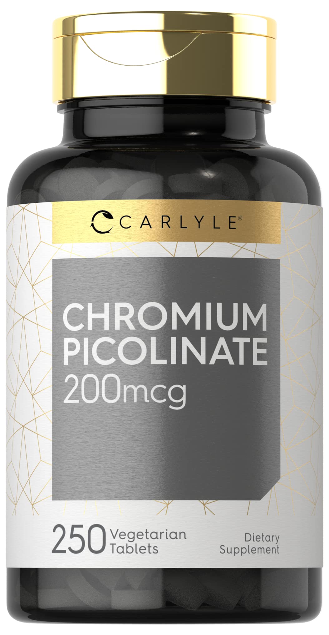 Foto 2 pulgar | Suplemento de Picolinato de Cromo Carlyle 200 Mcg 250 Tabletas - Venta Internacional