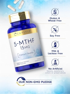 Foto 5 | Suplemento Carlyle 5-mthf L-metilfolato 15 Mg 100 Cápsulas - Venta Internacional