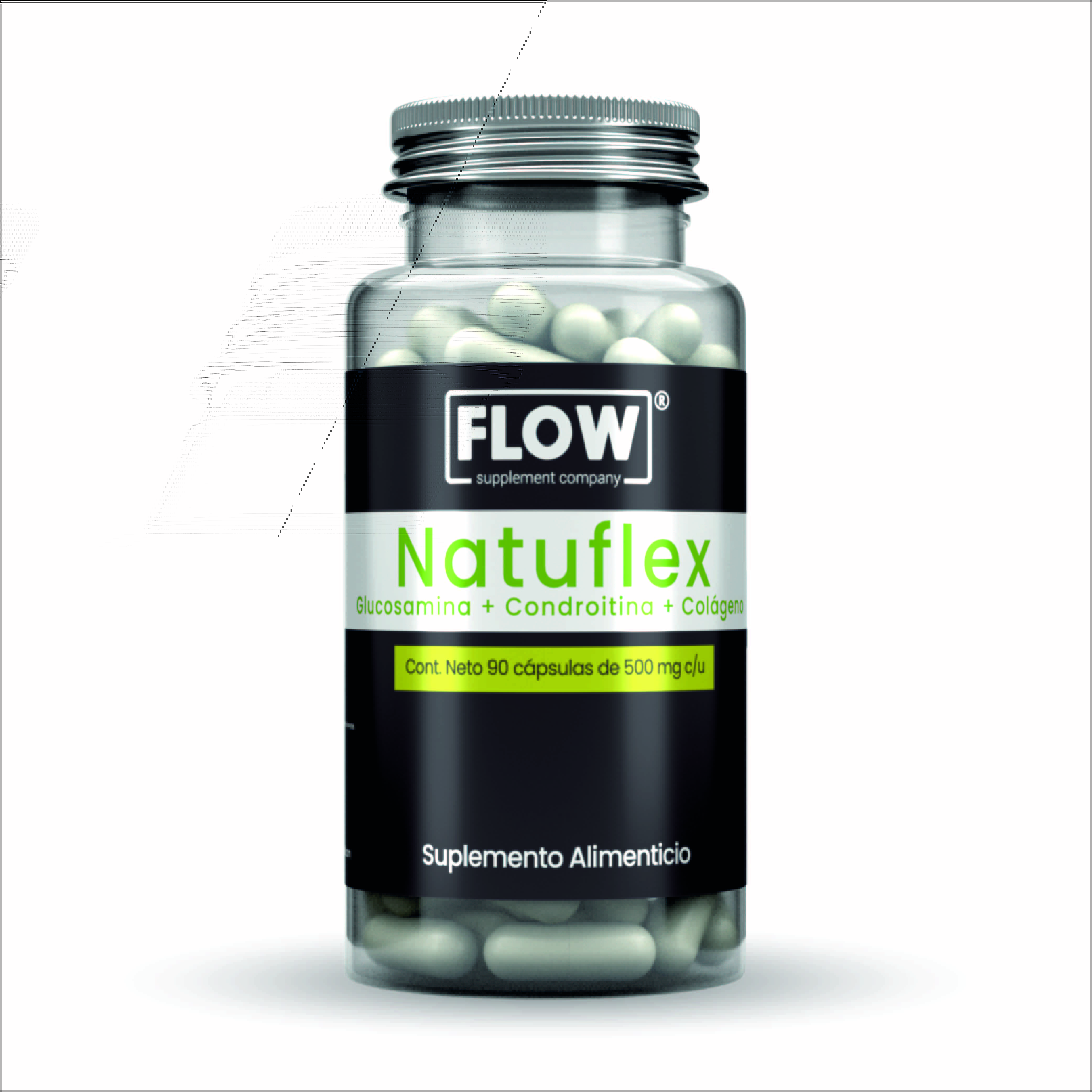 Foto 2 pulgar | Flow Vitaminas Minerales y Suplementos Natuflex con Glucosamina Condroitina y Colágeno 90 Cápsulas 500 Mg c/u