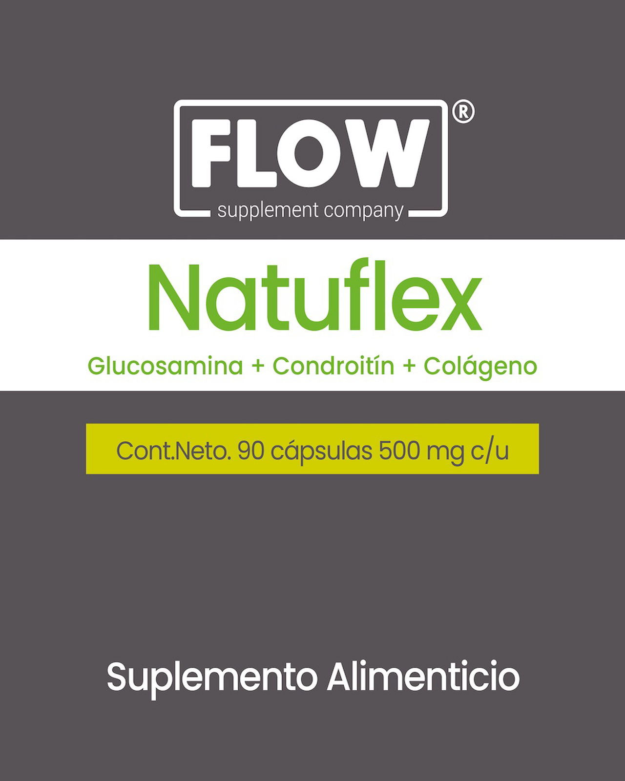 Foto 3 pulgar | Flow Vitaminas Minerales y Suplementos Natuflex con Glucosamina Condroitina y Colágeno 90 Cápsulas 500 Mg c/u