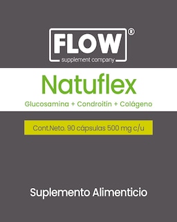 Foto 2 | Flow Vitaminas Minerales y Suplementos Natuflex con Glucosamina Condroitina y Colágeno 90 Cápsulas 500 Mg c/u