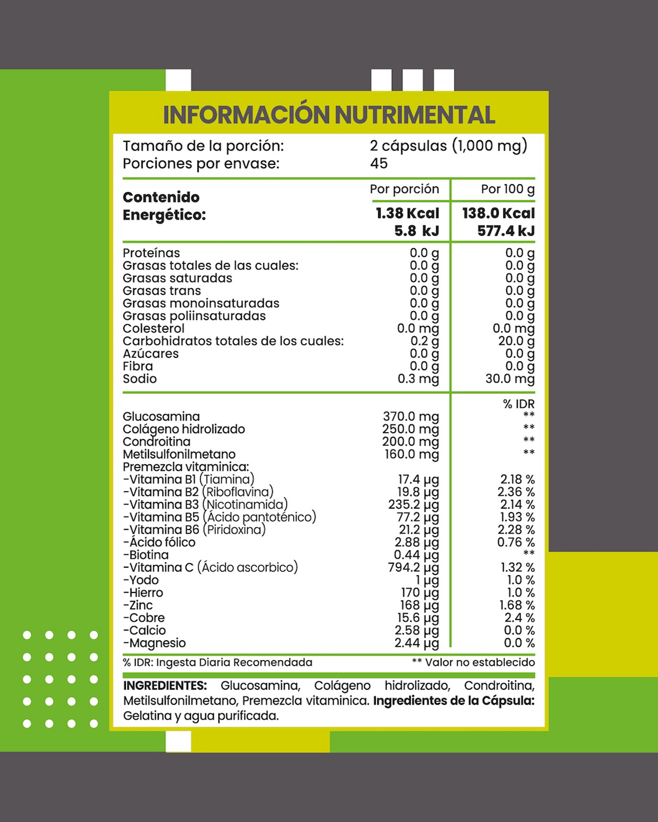 Foto 5 pulgar | Flow Vitaminas Minerales y Suplementos Natuflex con Glucosamina Condroitina y Colágeno 90 Cápsulas 500 Mg c/u
