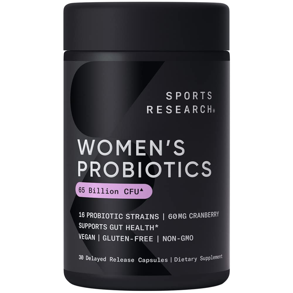 Probióticos Sports Research 65 Mil Millones 30 Cápsulas para Mujeres - Venta Internacional