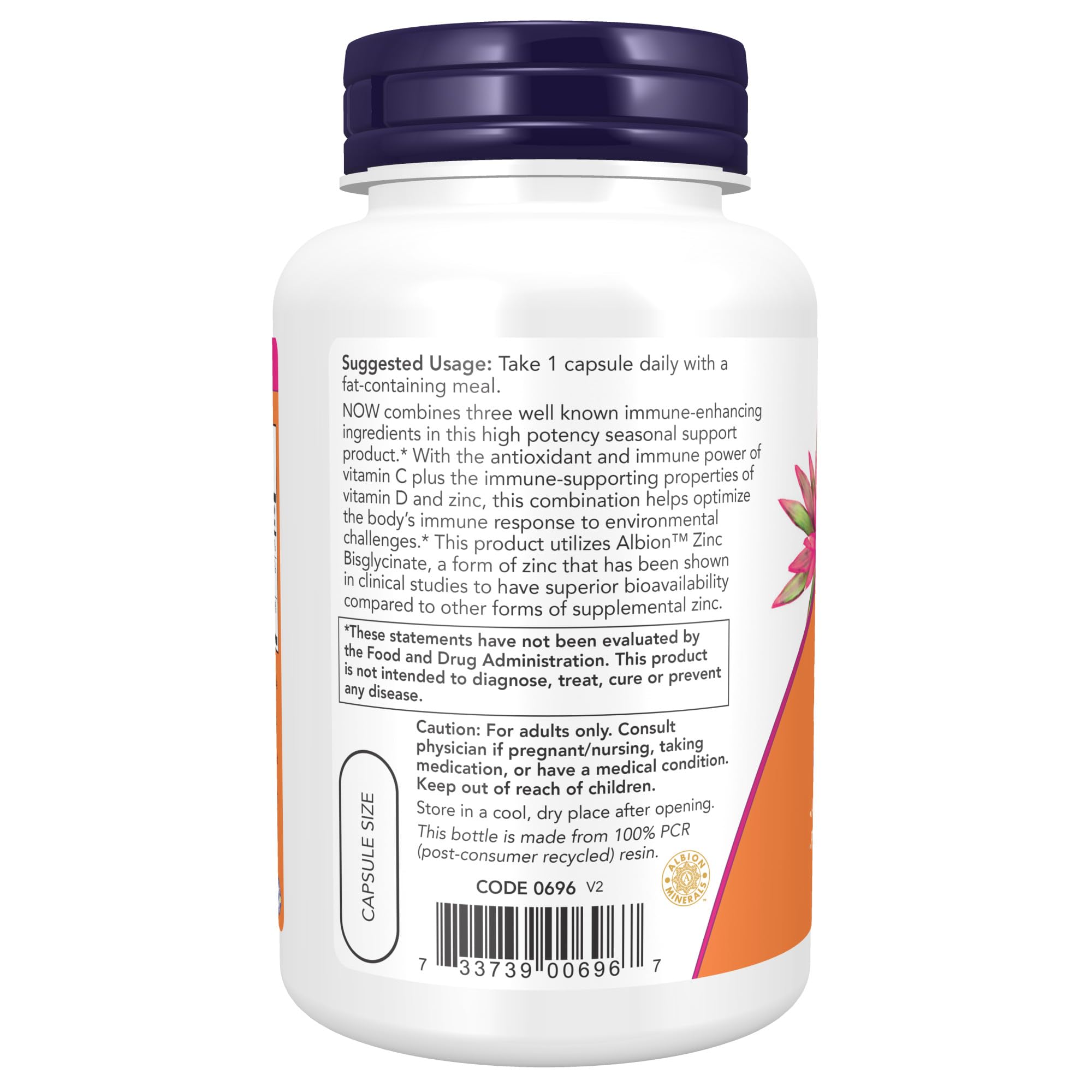Foto 4 pulgar | Cápsulas Vegetarianas Supplement Now C-1000 De Zinc Y D-3-100 - Venta Internacional