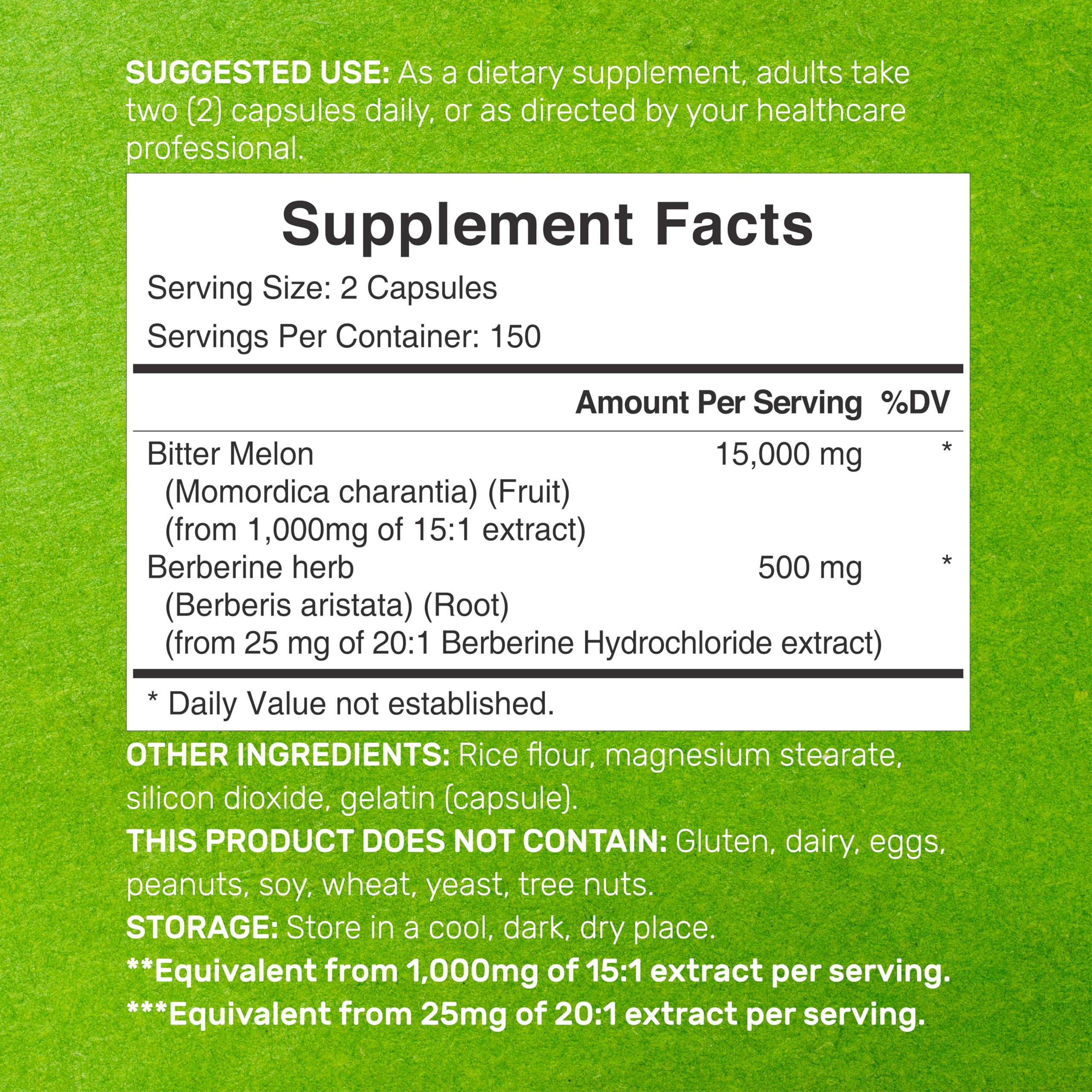 Foto 3 pulgar | Suplemento de Melón Amargo 15 000 mg 300 Cápsulas - Venta Internacional