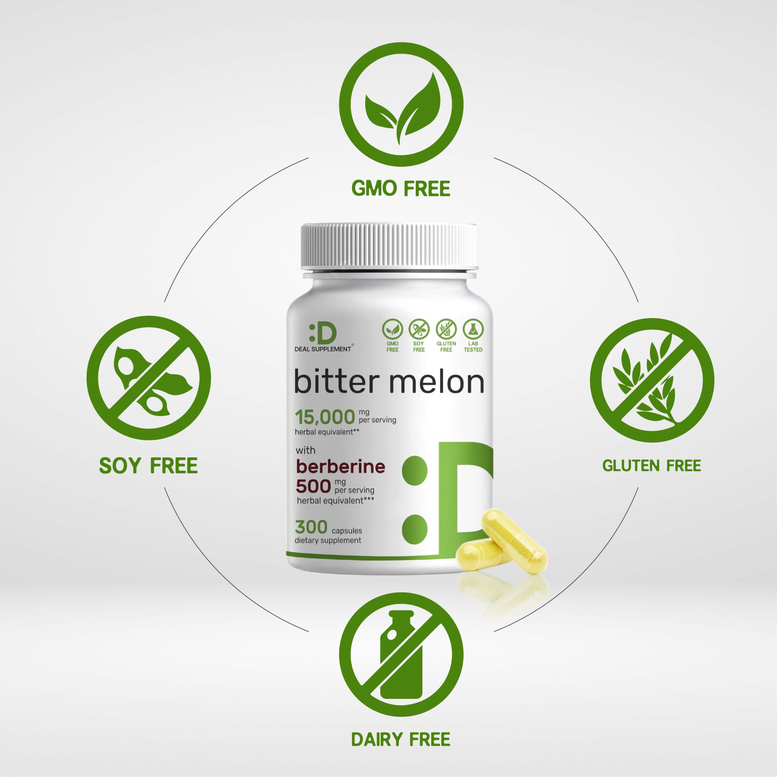 Foto 4 pulgar | Suplemento de Melón Amargo 15 000 mg 300 Cápsulas - Venta Internacional