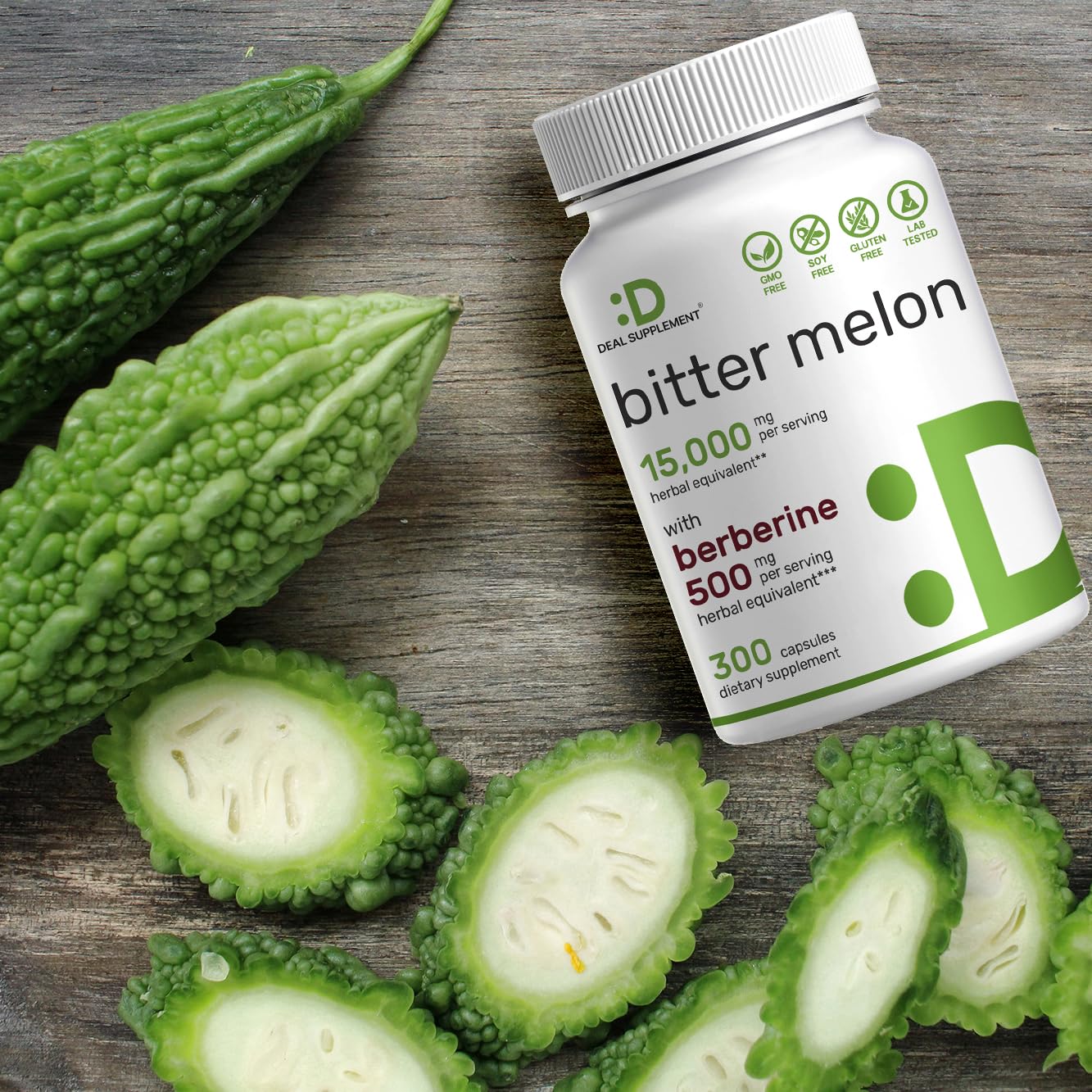 Foto 7 pulgar | Suplemento de Melón Amargo 15 000 mg 300 Cápsulas - Venta Internacional