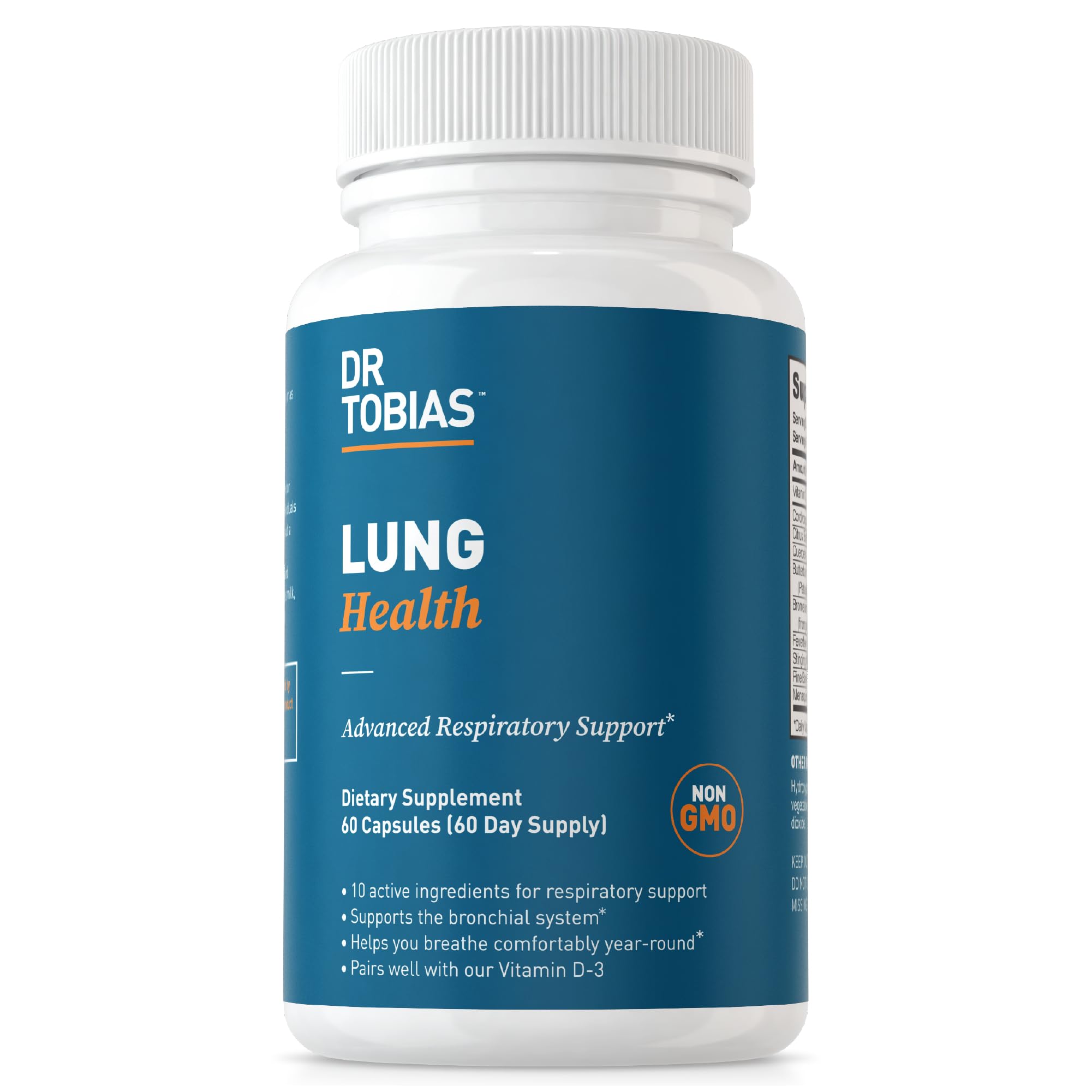 Foto 2 pulgar | Suplemento Dr. Tobias Lung Health Lung Support 60 Cápsulas - Venta Internacional