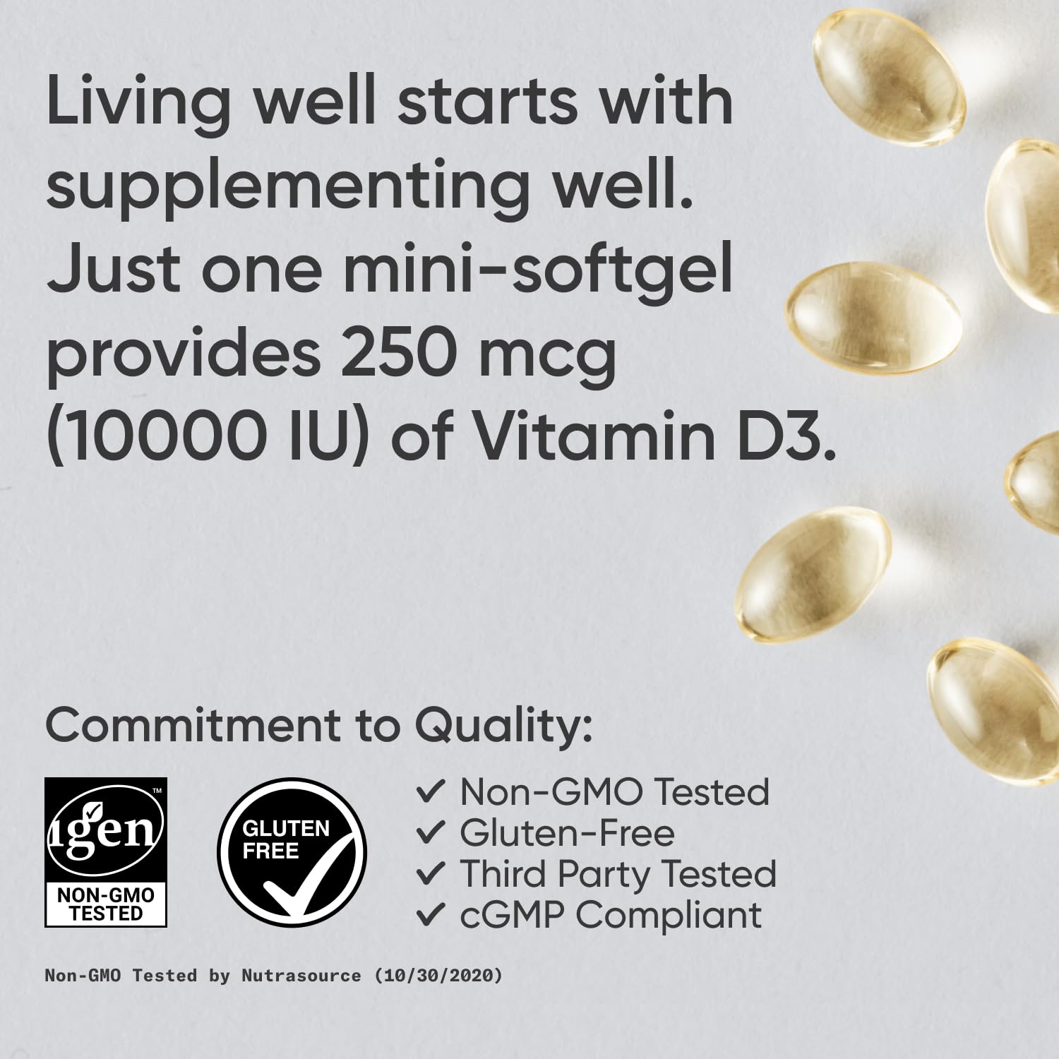 Foto 3 pulgar | Suplemento de Vitamina D3 10 000 Ui, 120 Cápsulas Blandas - Venta Internacional