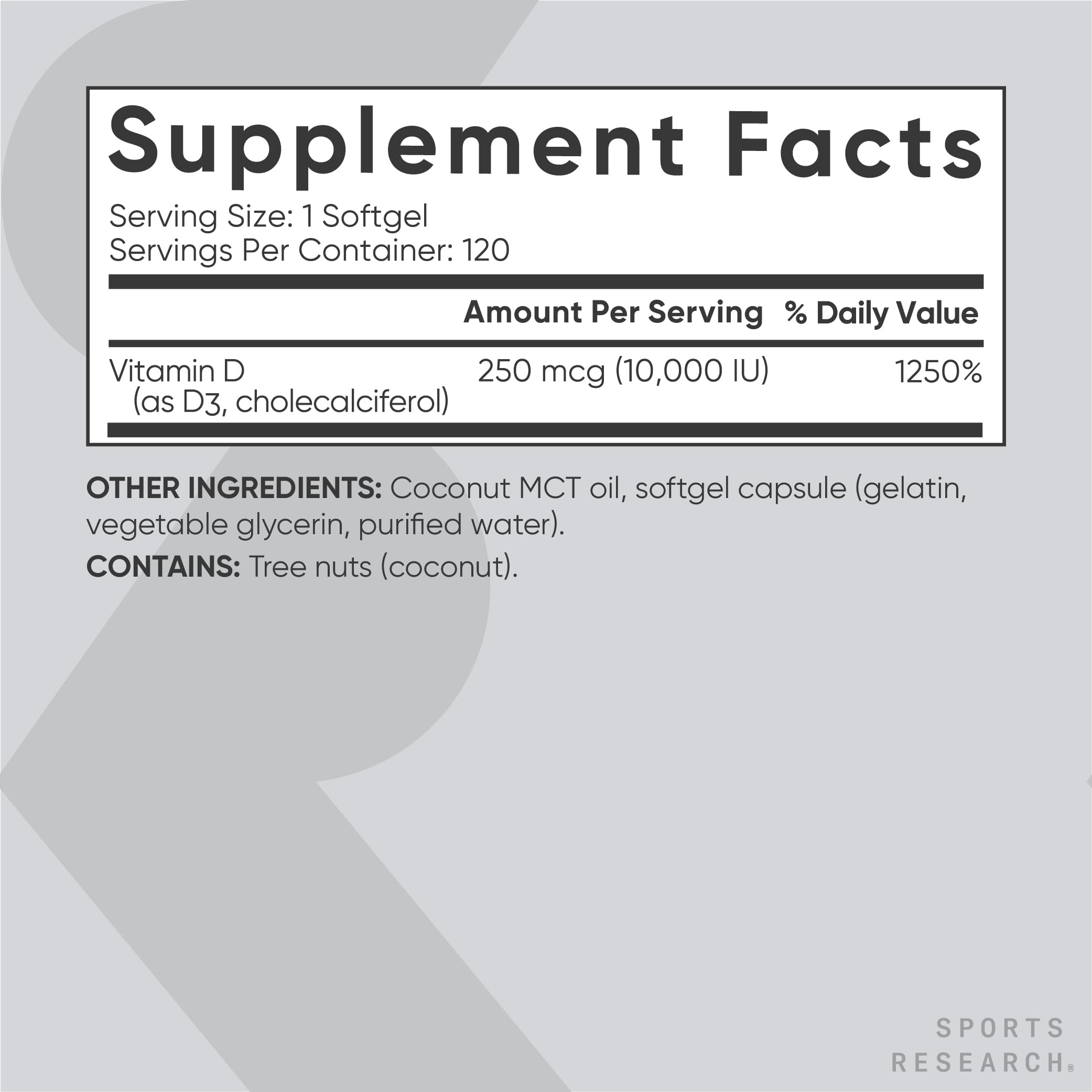 Foto 7 pulgar | Suplemento de Vitamina D3 10 000 Ui, 120 Cápsulas Blandas - Venta Internacional